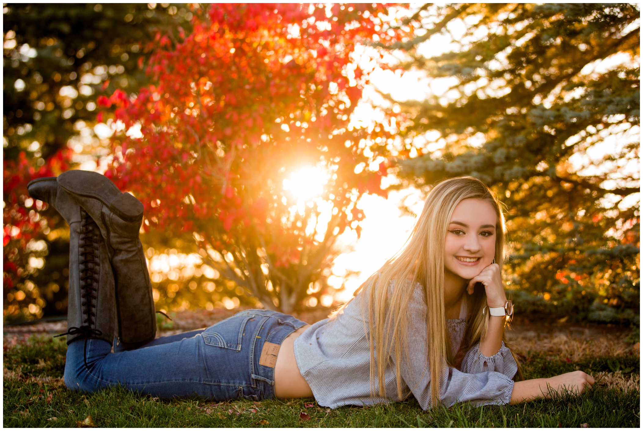 Longmont Colorado senior portraits for Mead High School student by Estes Park photographer Plum Pretty Photography.