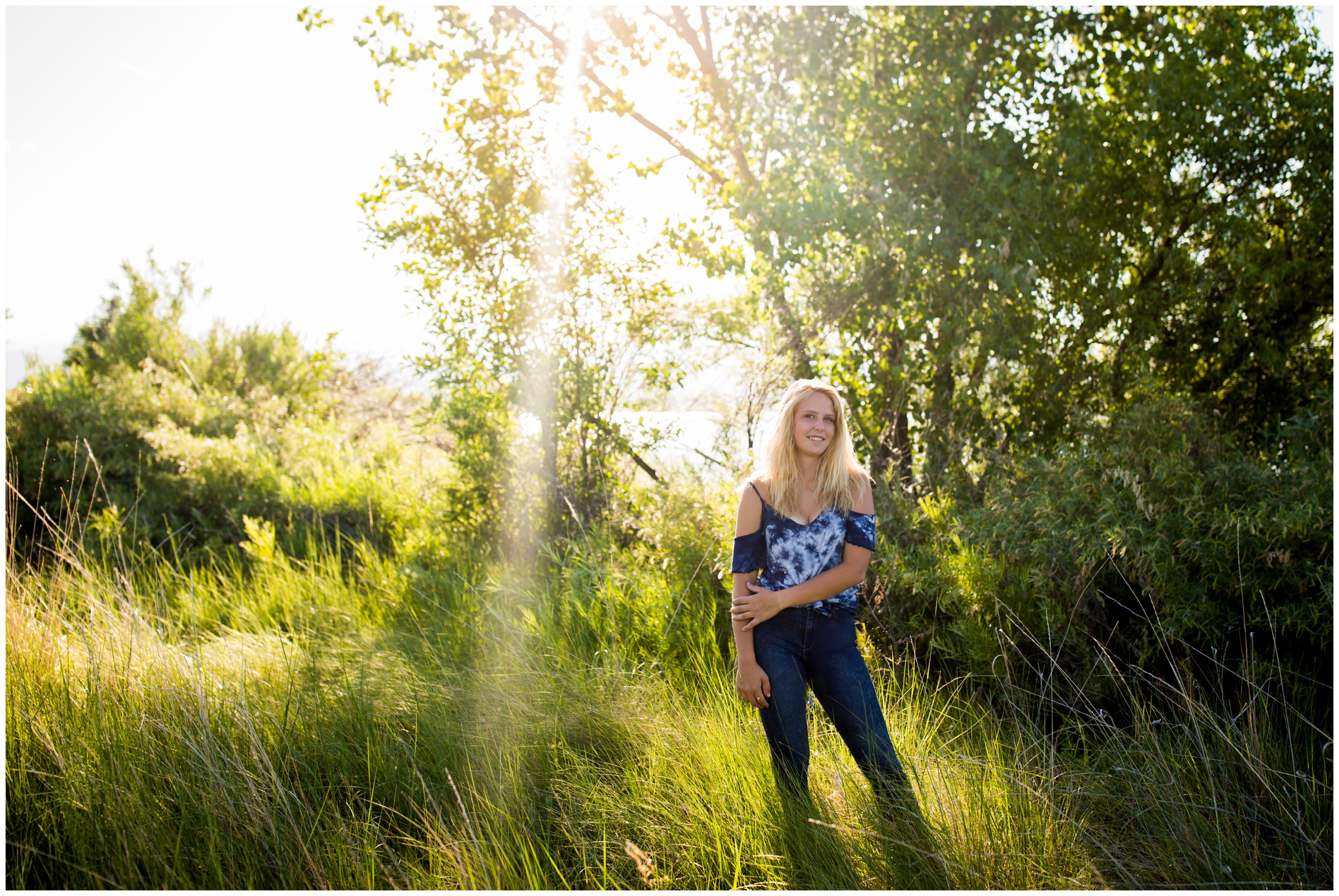 Mcintosh Lake Longmont Colorado senior portraits