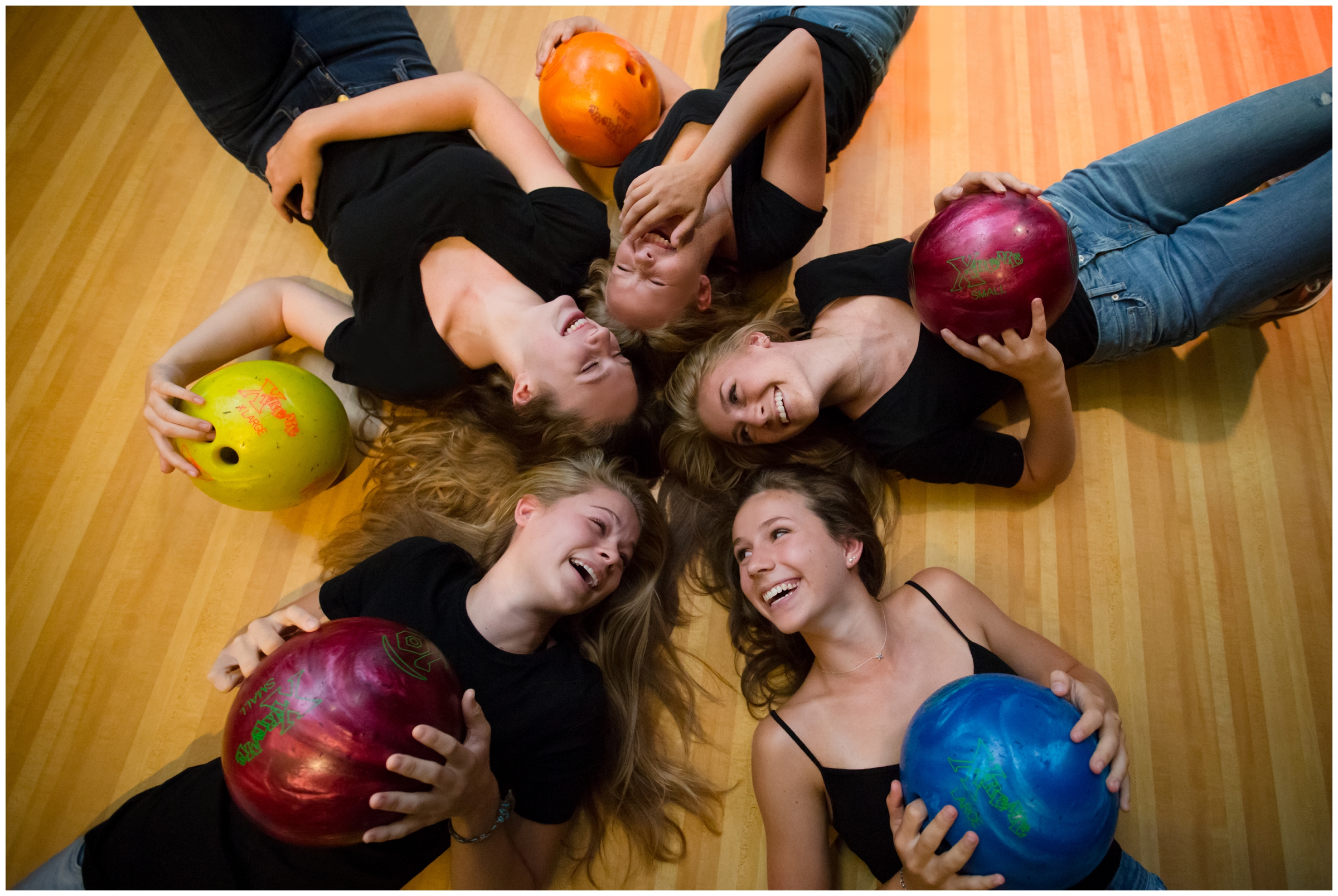 Bowling senior rep group photo session in Longmont Colorado