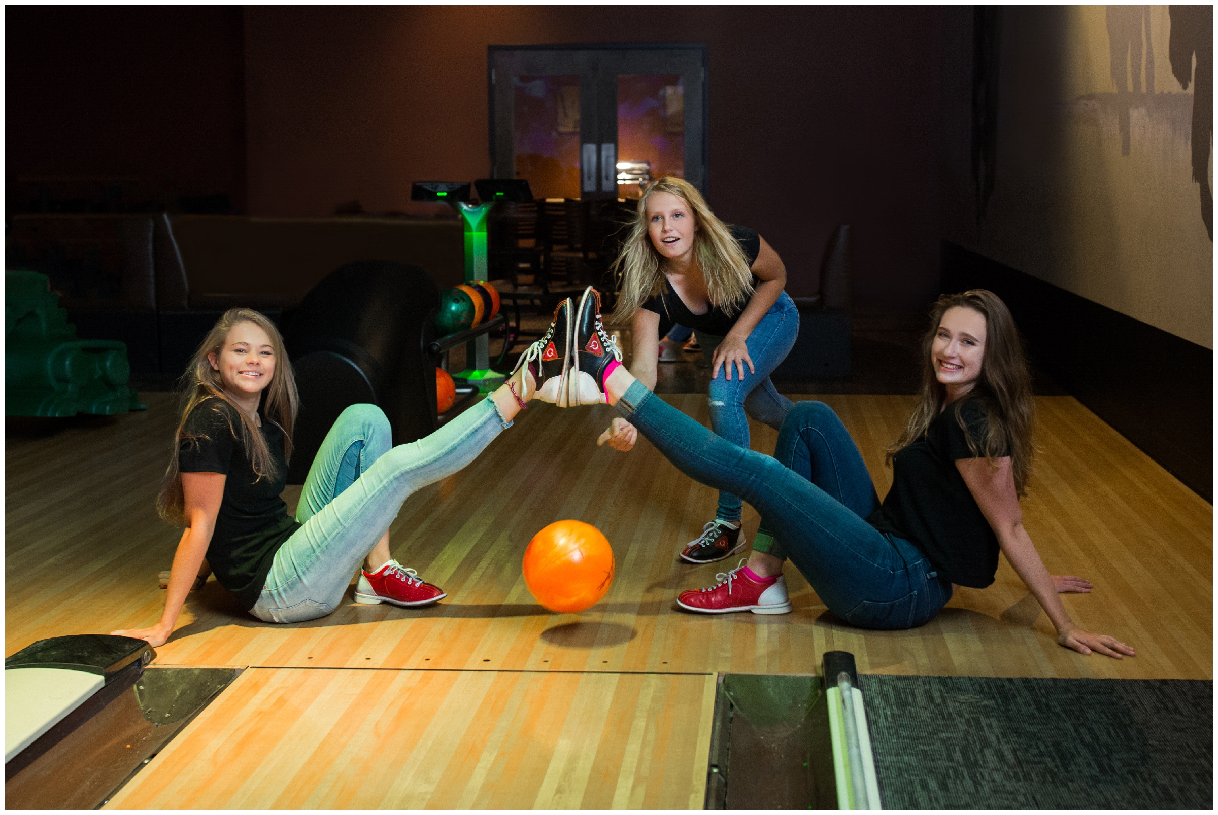 teen girls bowling at wild game longmont
