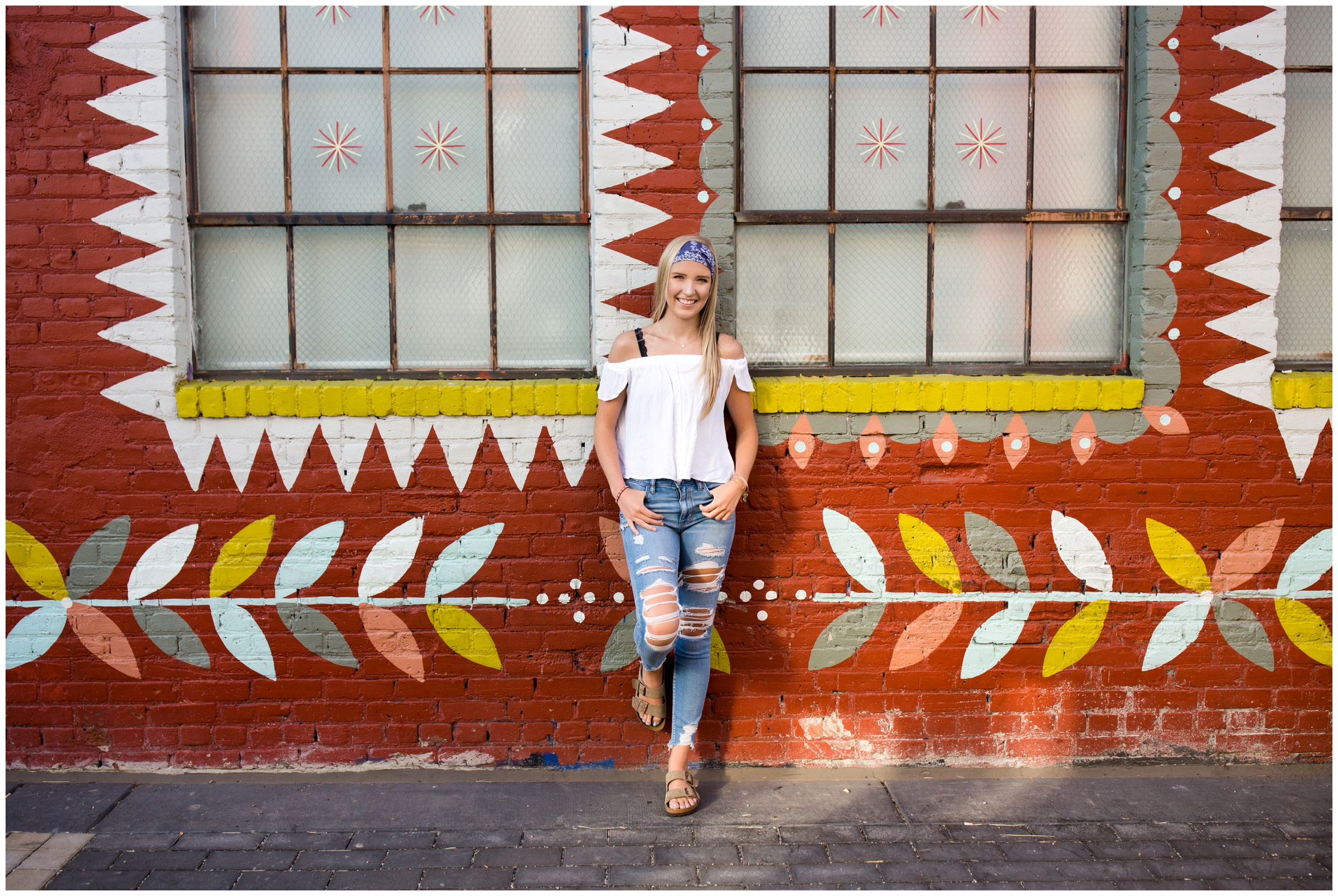 Erie High School Colorado senior portraits at RINO district Denver