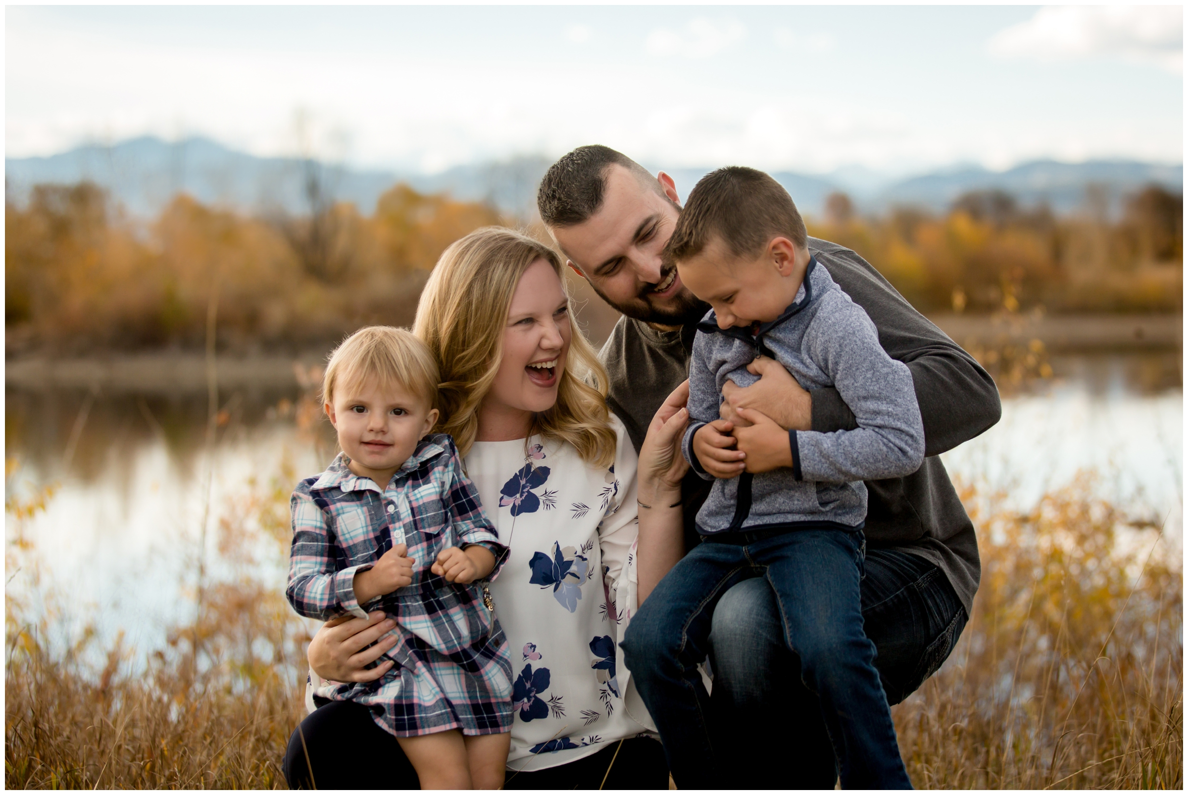 Longmont Colorado family pictures at Golden Ponds by portrait photographer Plum Pretty Photography