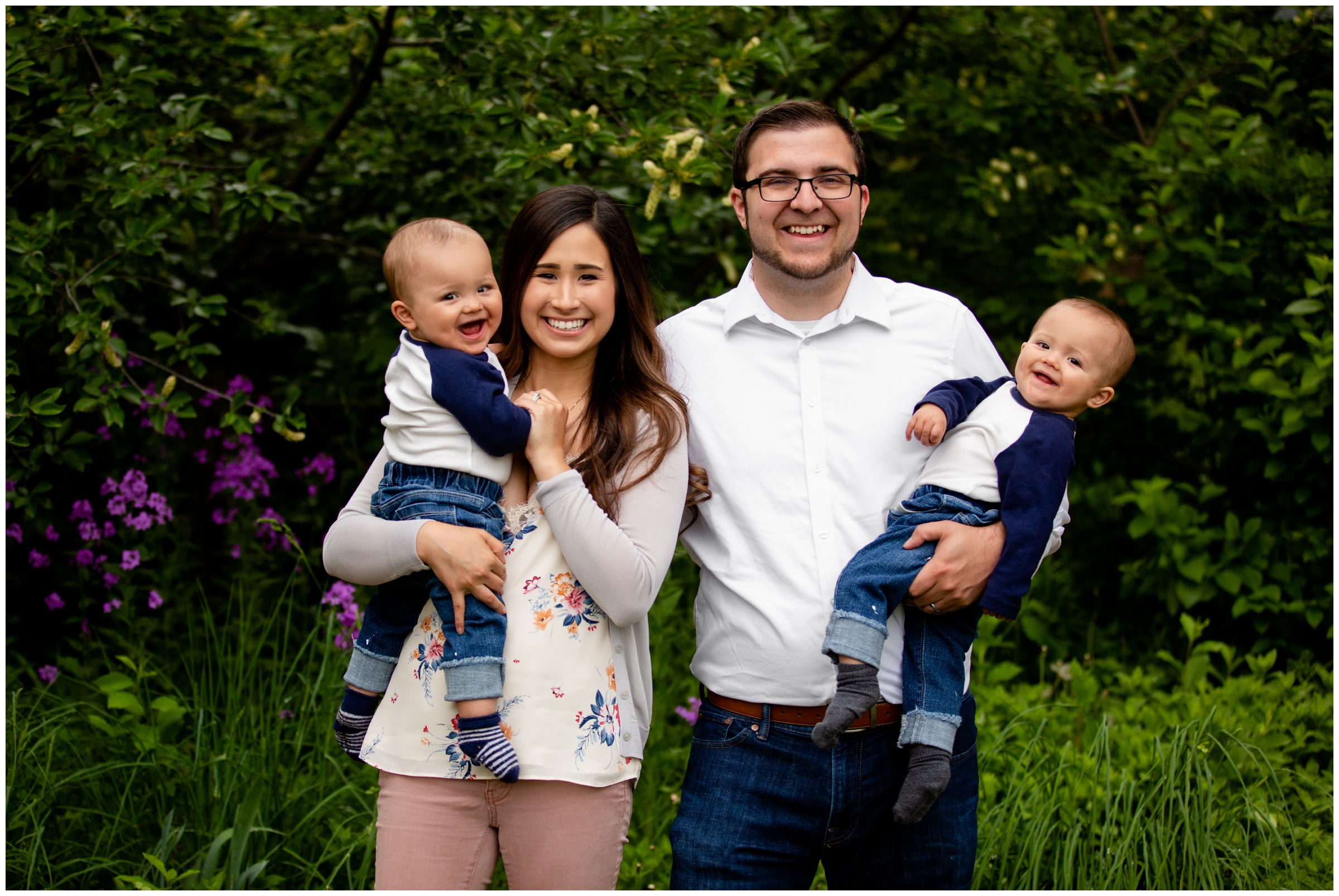 Spring Colorado family portraits at Old Mill Park by Longmont family photographers Plum Pretty Photography