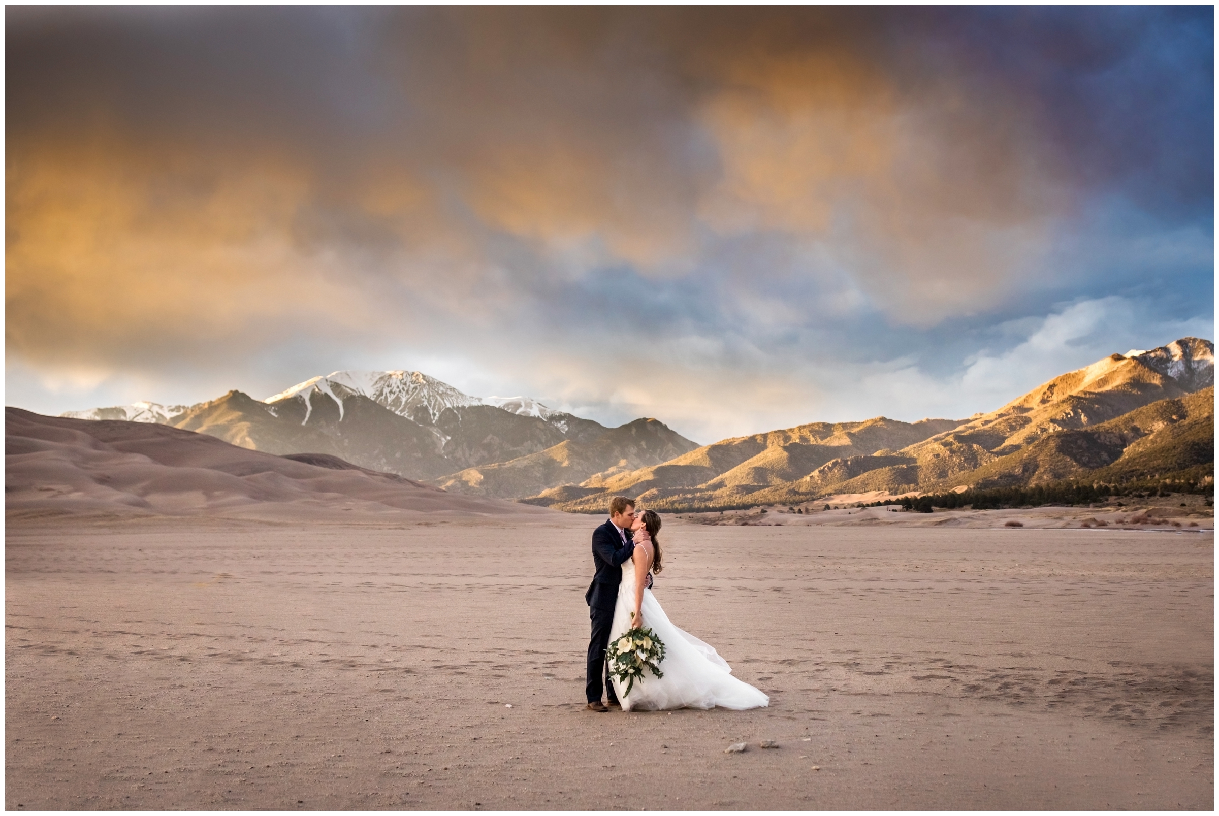 Great Sand Dunes Colorado wedding inspiration by CO elopement photographer Plum Pretty Photography