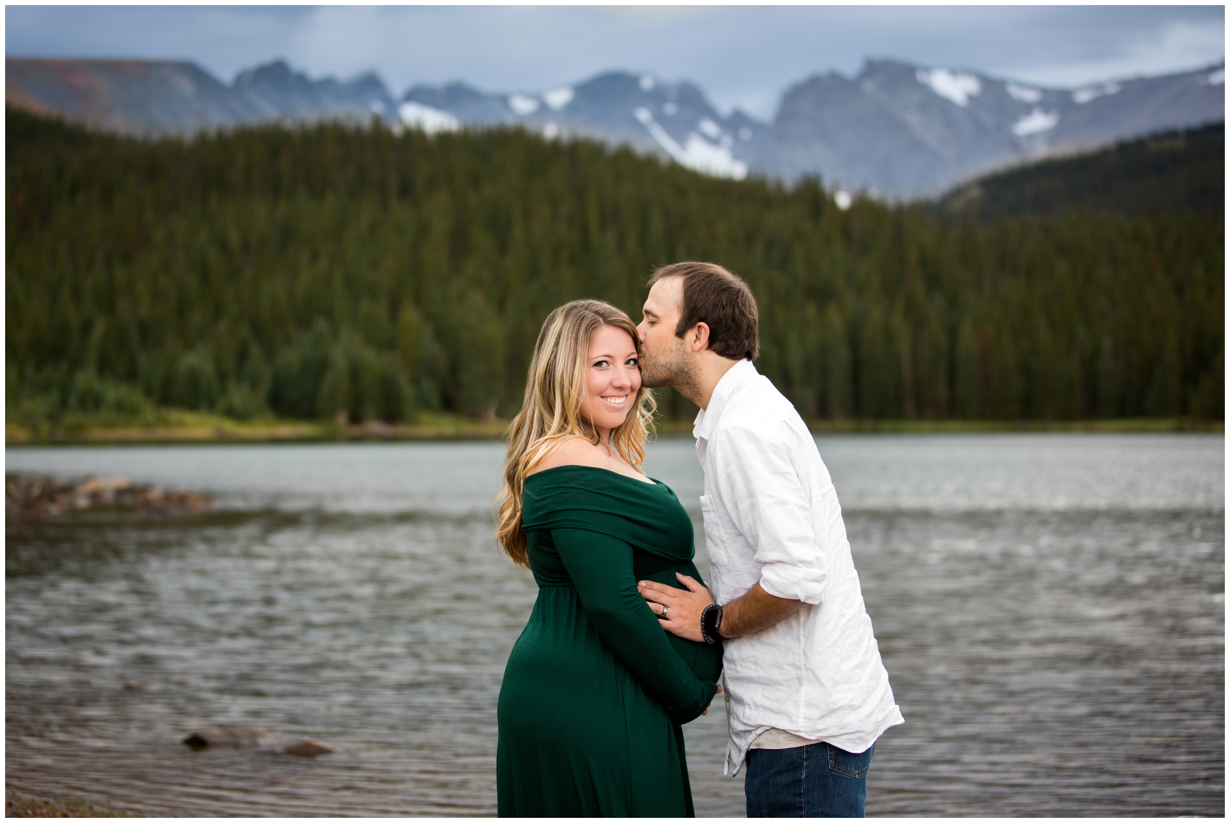 Colorado mountain maternity photos at Brainard Lake by Longmont photographer Plum Pretty Photography