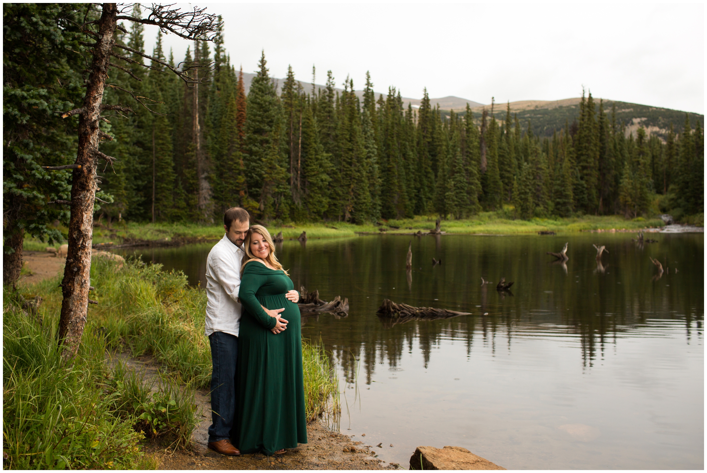 Colorado mountain maternity photos at Brainard Lake by Longmont photographer Plum Pretty Photography