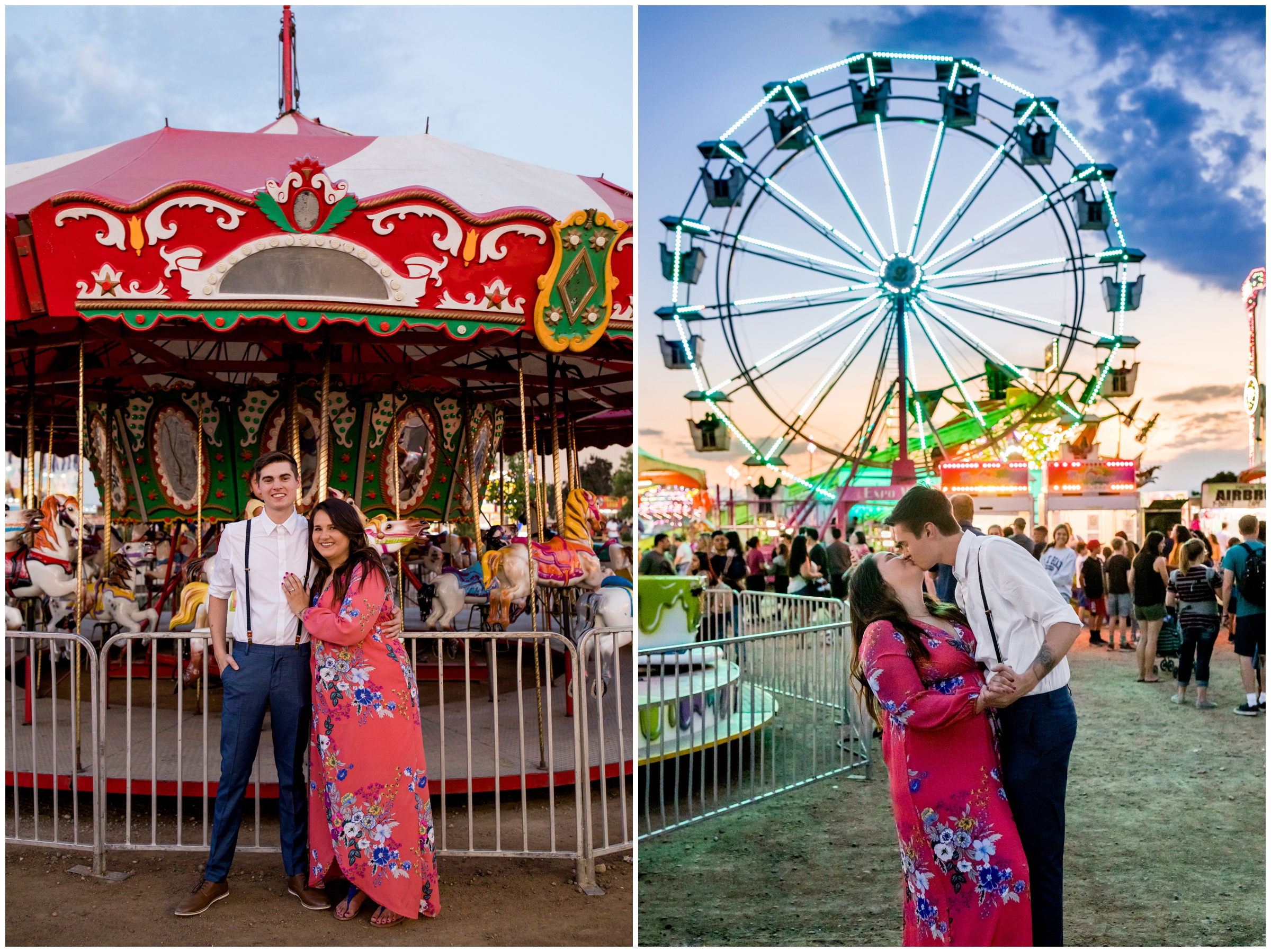 Colorado fair engagement photos at Longmont Fairgrounds by CO wedding photographer Plum Pretty Photography