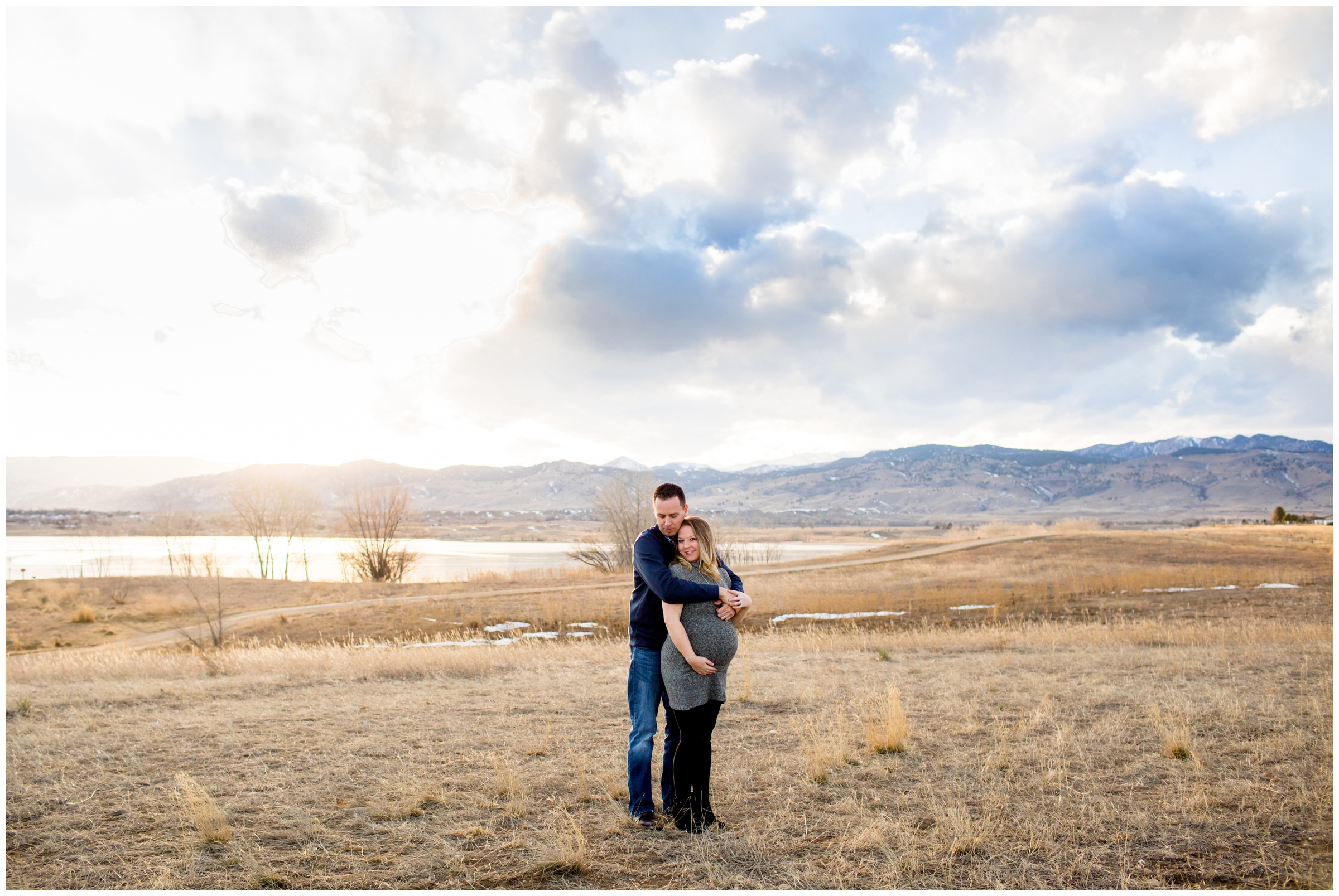 Boulder maternity pictures at Coot Lake by Colorado portrait photographer Plum Pretty Photography