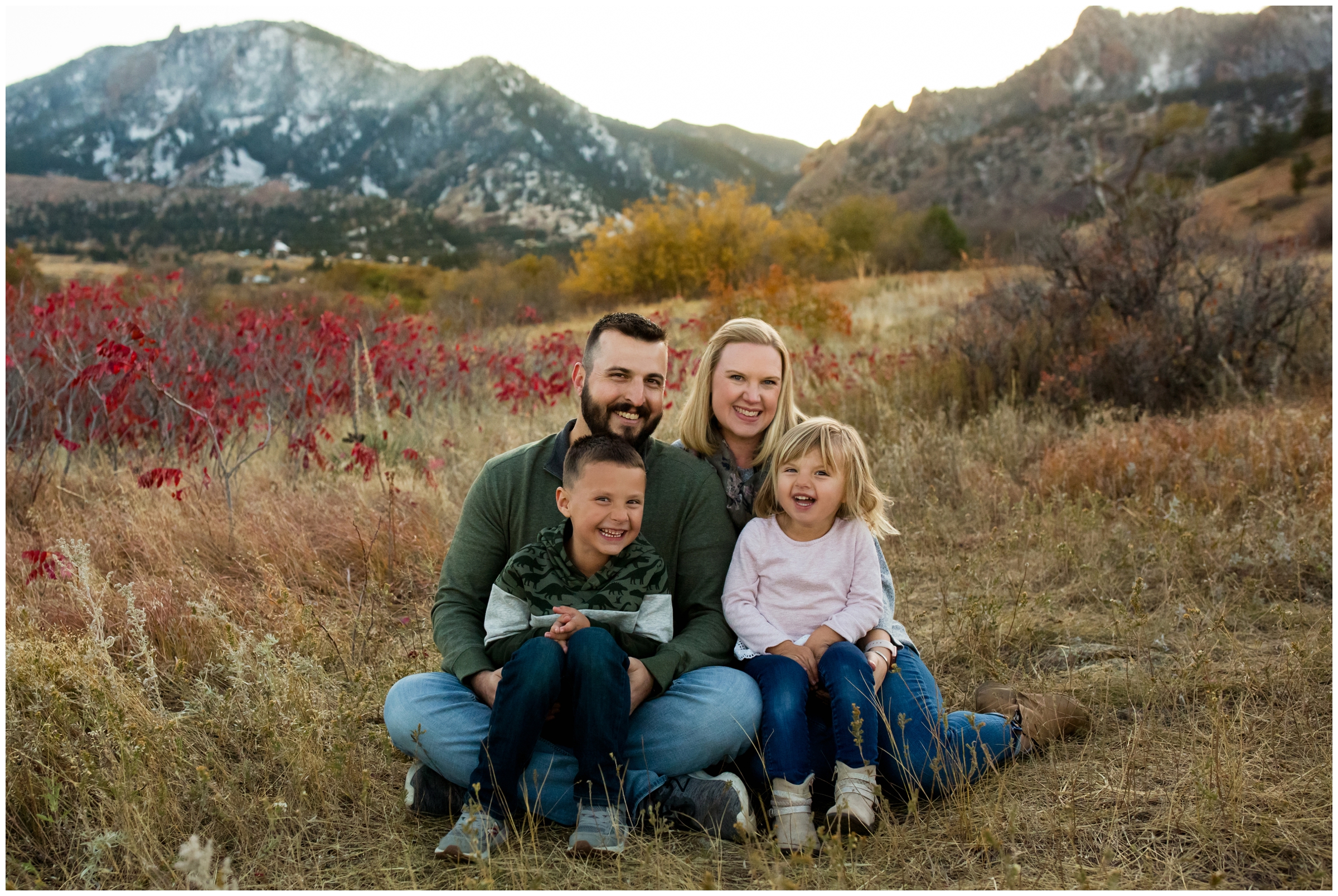 Boulder Colorado family portraits at South Mesa Trail by Denver photographer Plum Pretty Photography