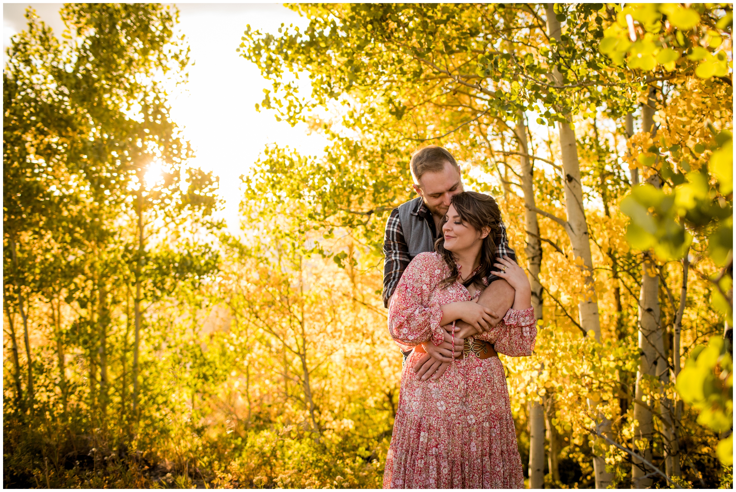Fall Breckenridge Colorado engagement photos at Windy Point Campground by mountain photographer Plum Pretty Photography