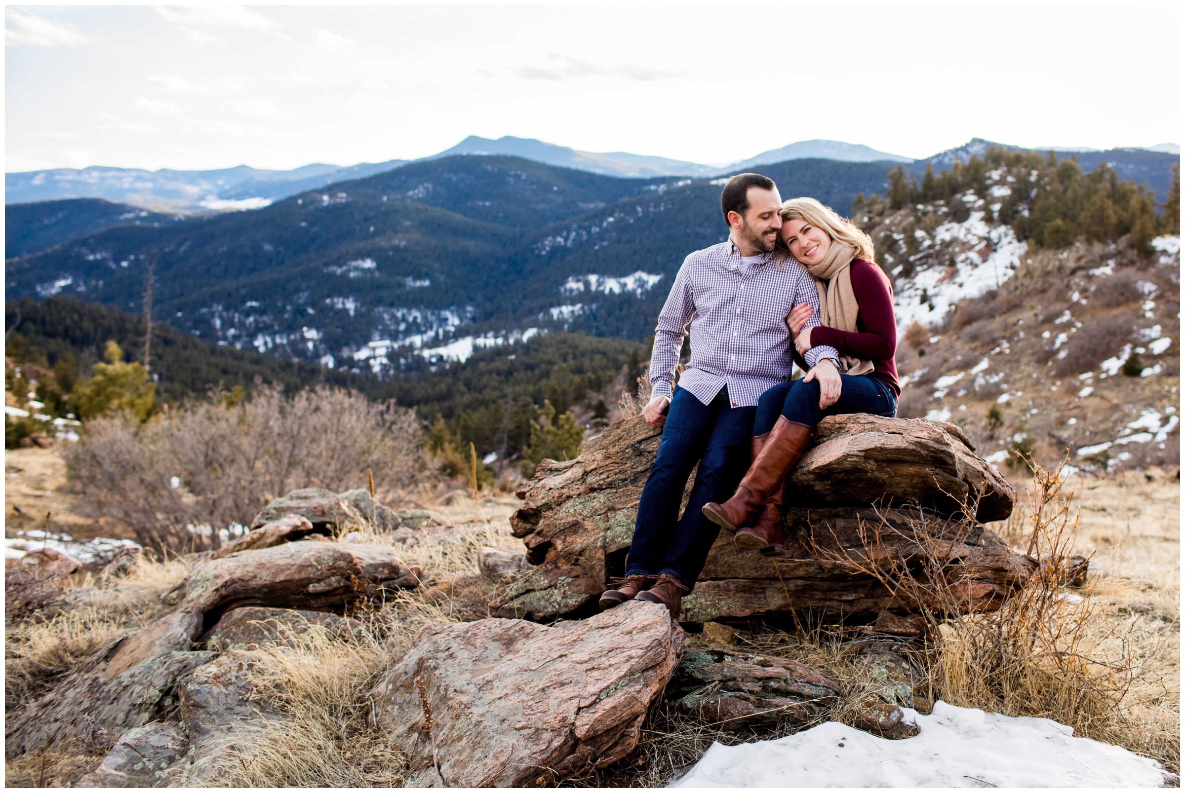 Mount Falcon engagement photos by Colorado wedding photographer Plum Pretty Photography