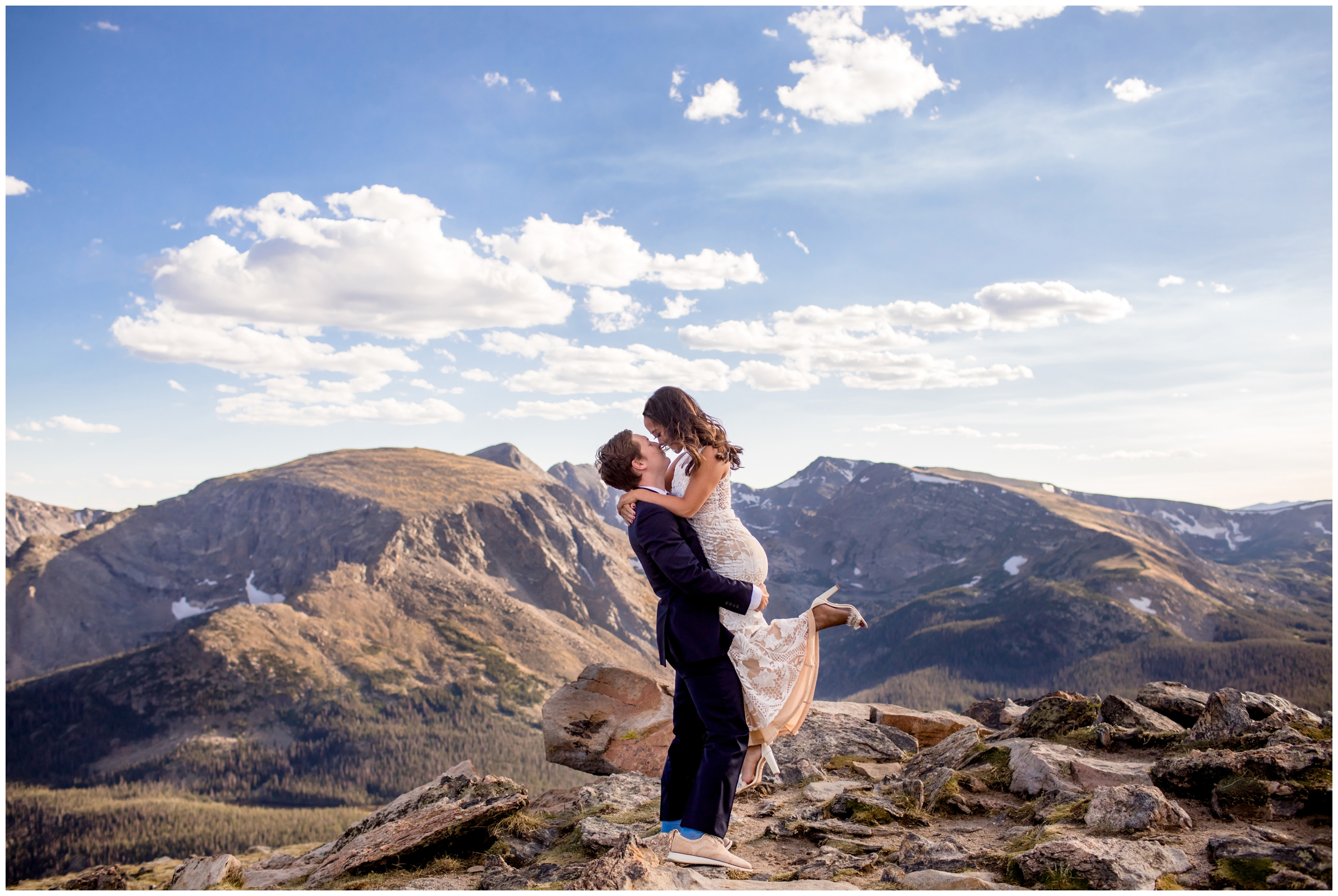 Rocky Mountain National Park elopement photos by Estes Park wedding and portrait photographer Plum Pretty Photography