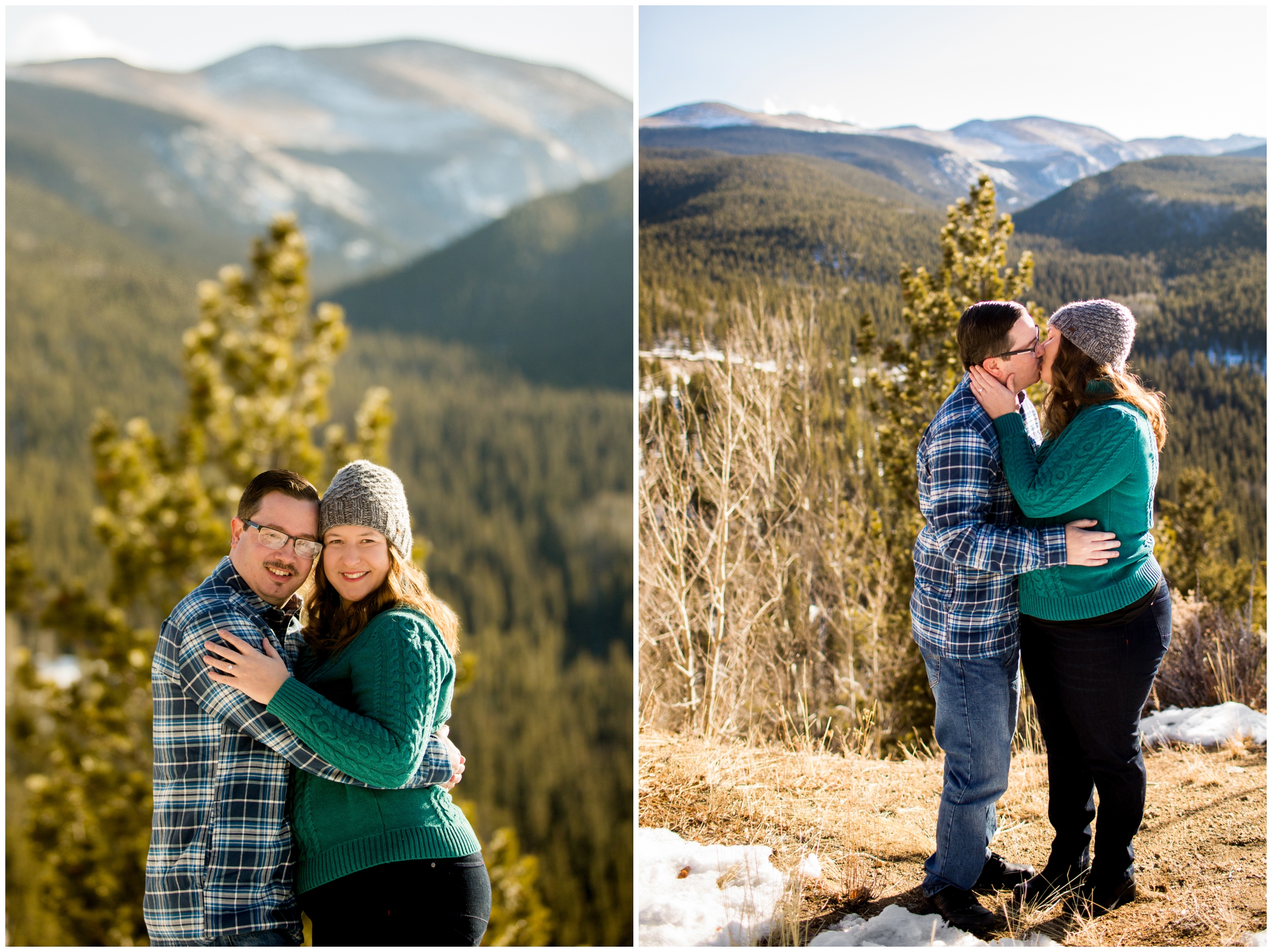 mountain engagement pictures in Idaho Springs Colorado