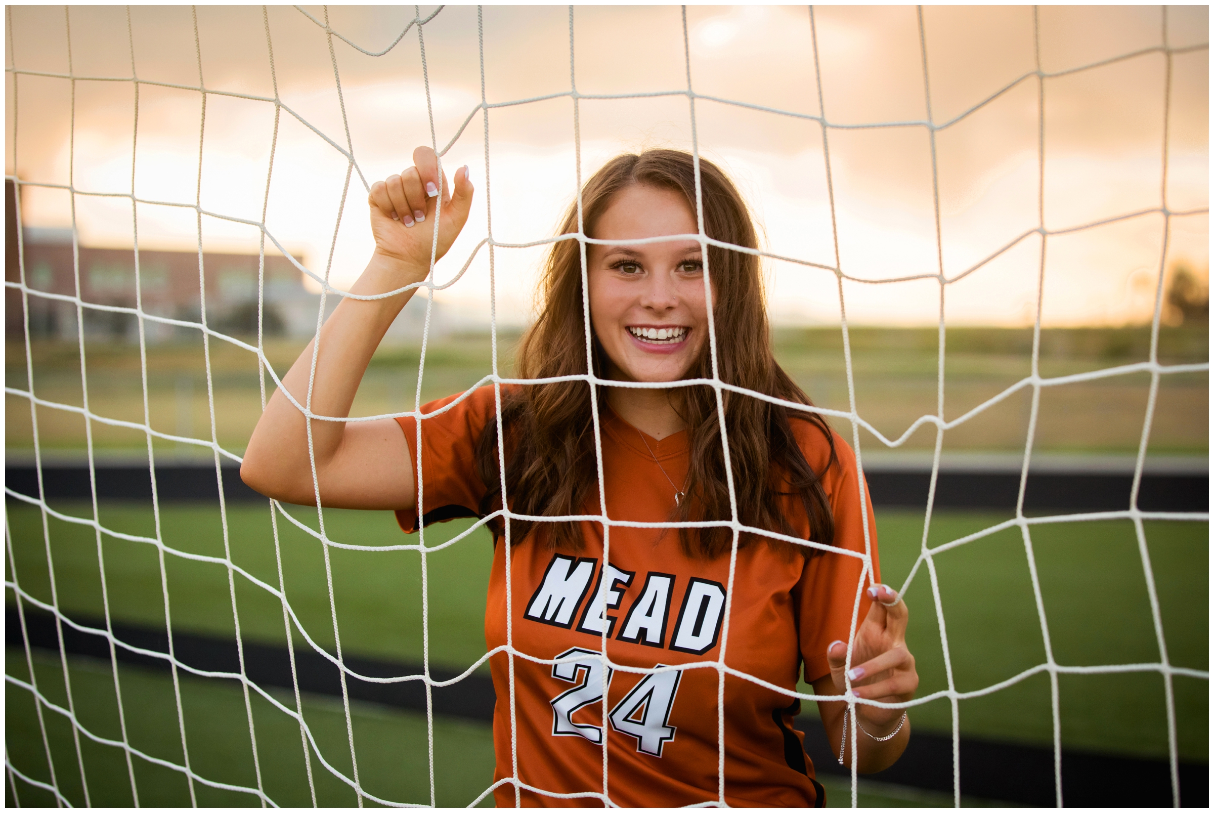 soccer senior photos for Mead High School Colorado student by Plum Pretty Photography