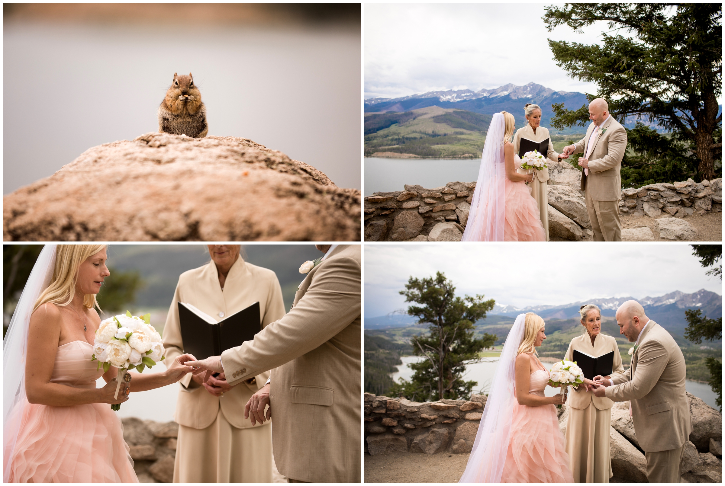 Intimate elopement wedding ceremony at Sapphire Point Overlook