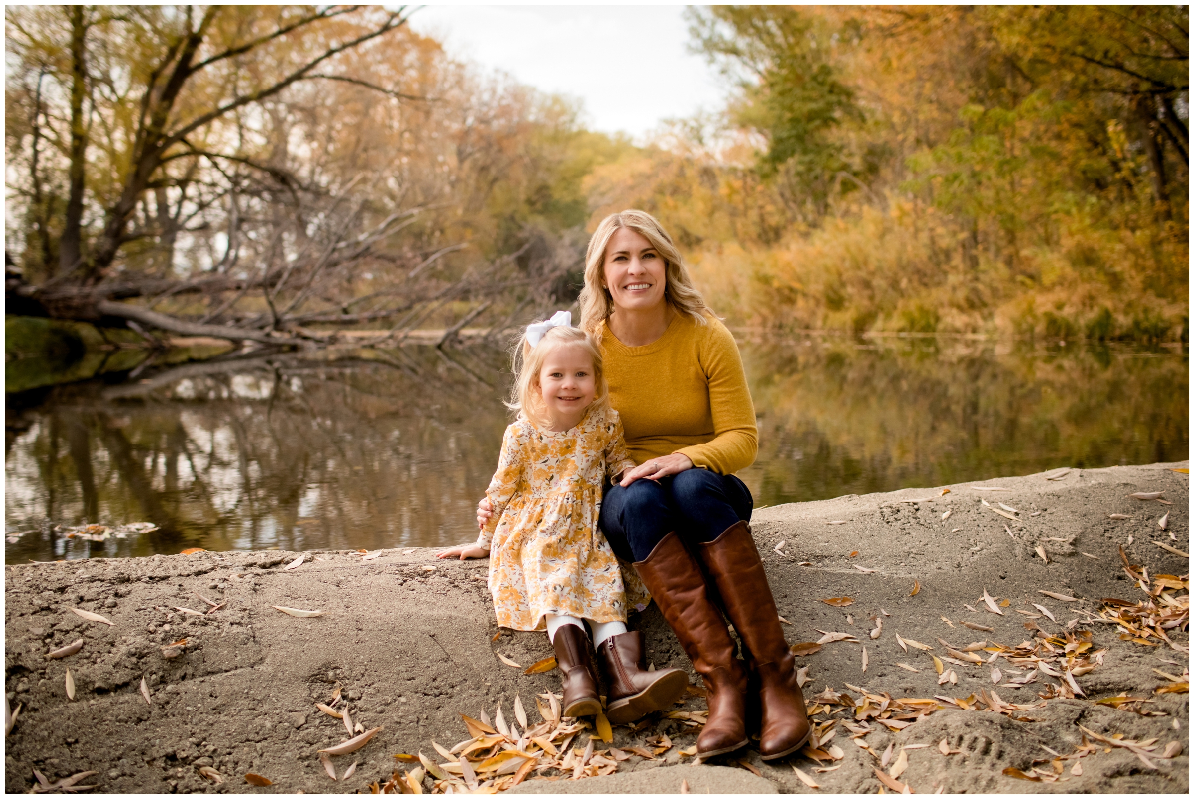 Longmont Colorado fall family photos at golden ponds 