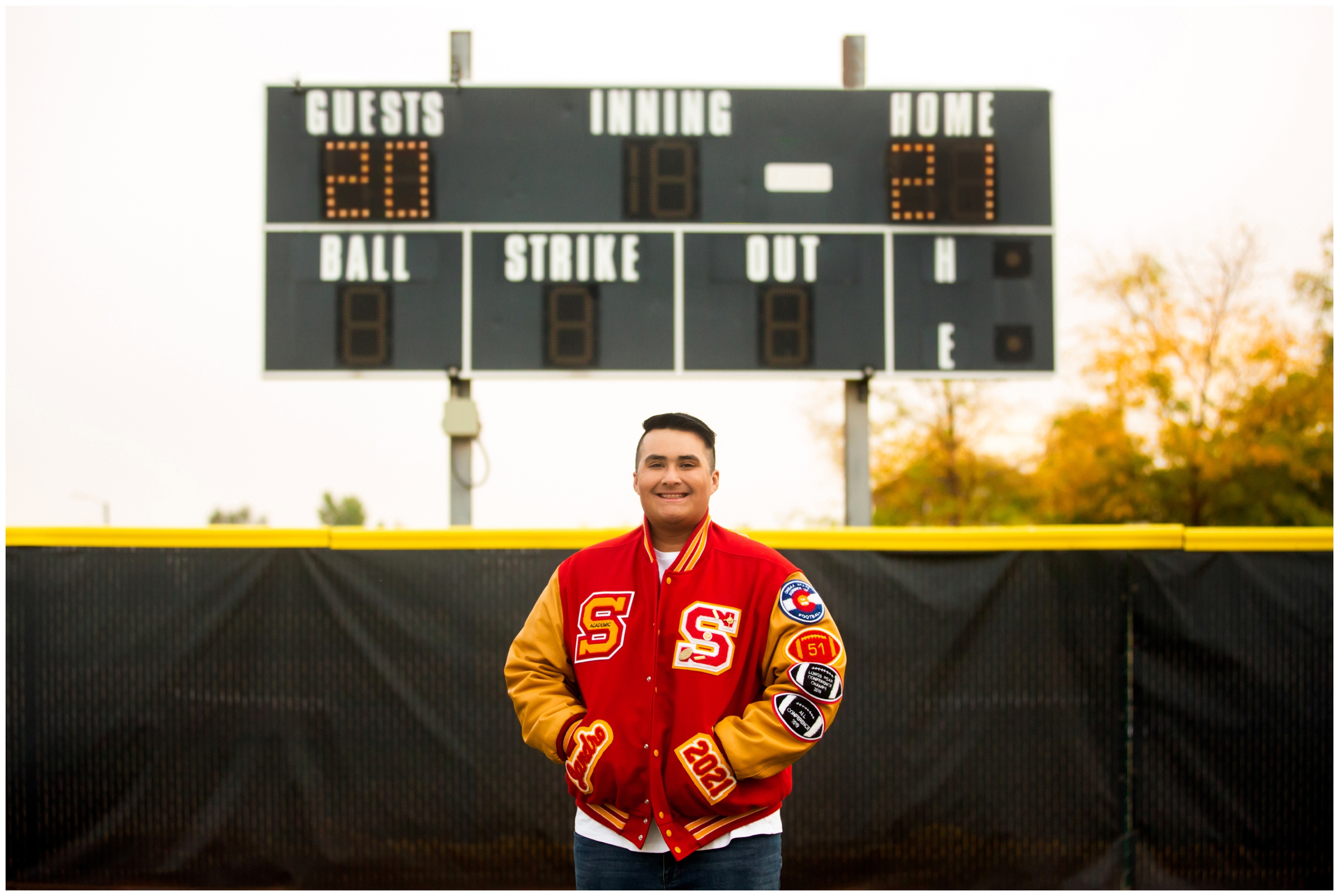 Colorado baseball senior pictures at Skyline High School by Longmont portrait photographer Plum Pretty Photography