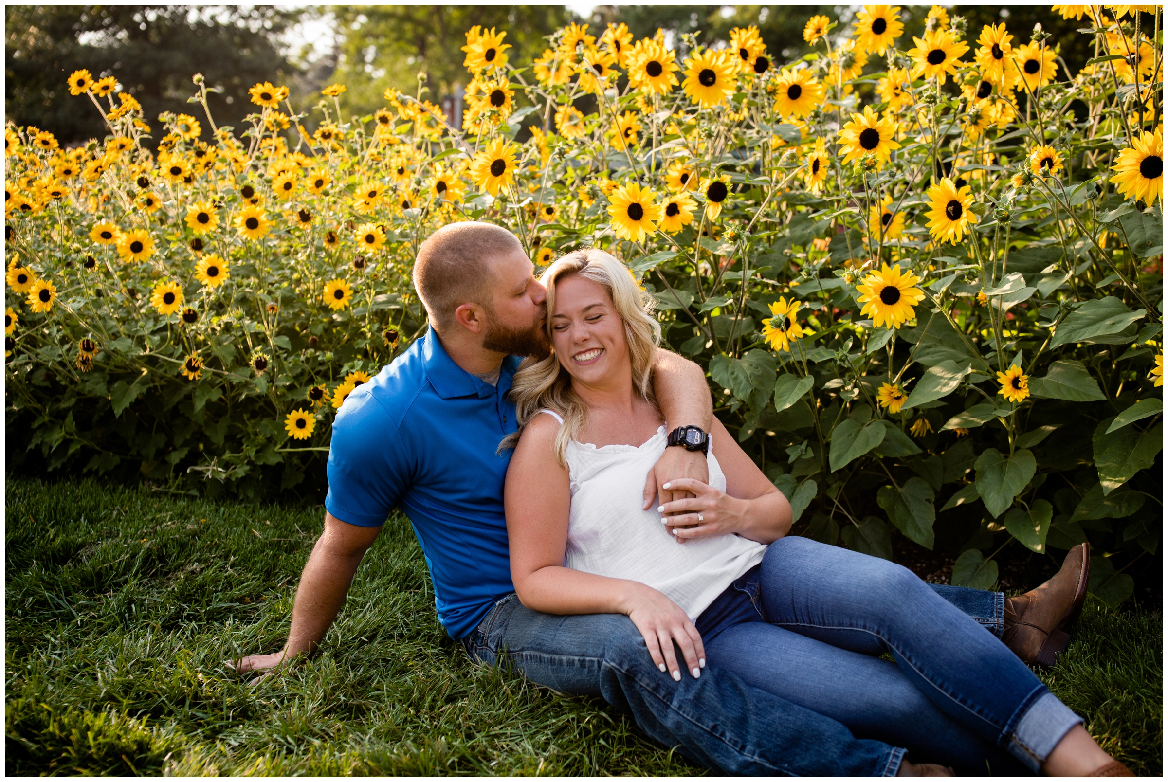 couple photography session at CSU trial gardens in northern Colorado 
