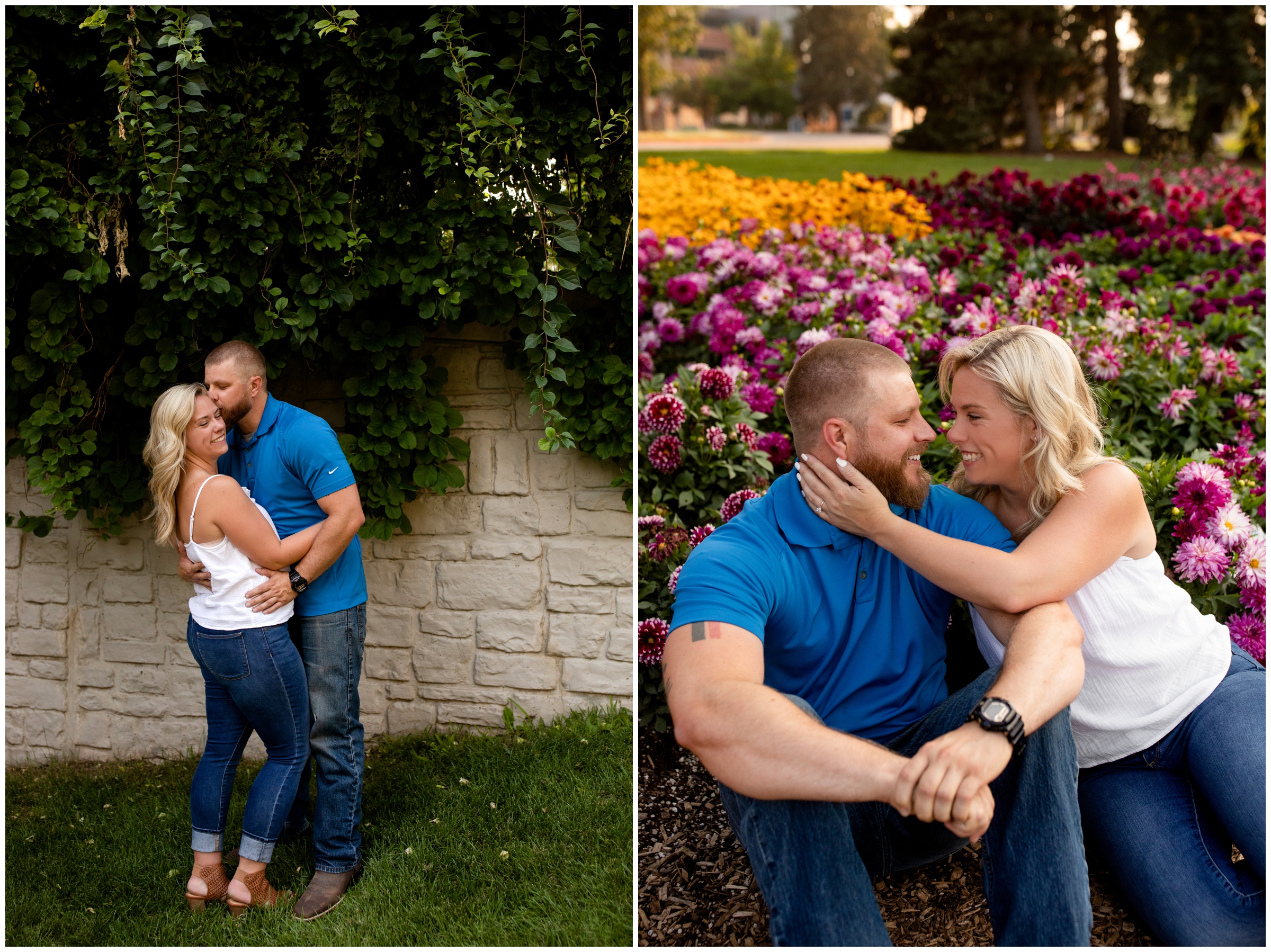 Fort Collins engagement portraits at the CSU flower trial gardens by Colorado photographer Plum Pretty Photography