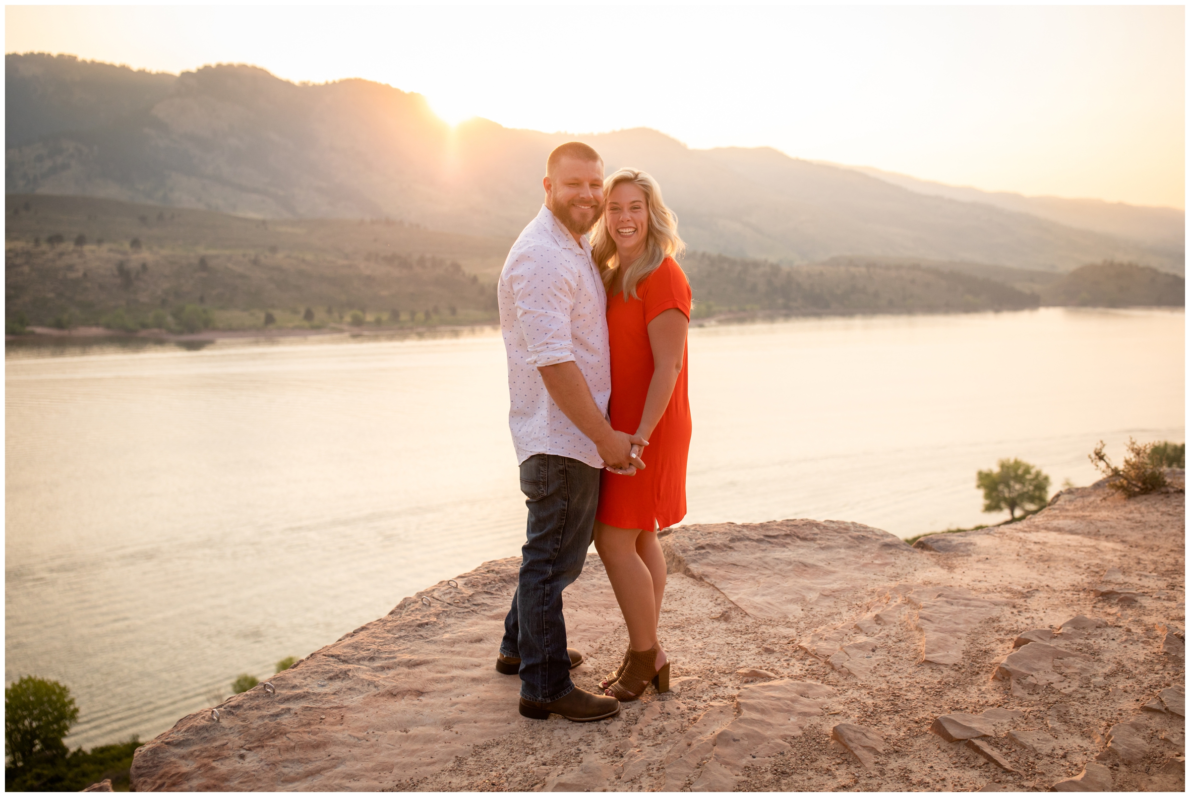 Fort Collins engagement portraits at Horsetooth Reservoir Rotary Park by Colorado photographer Plum Pretty Photography
