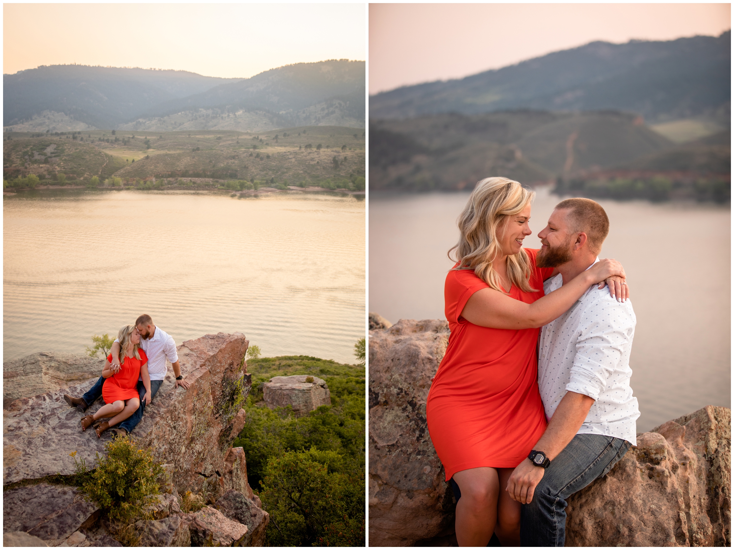 sunset engagement pictures at Rotary Park in Fort Collins Colorado 