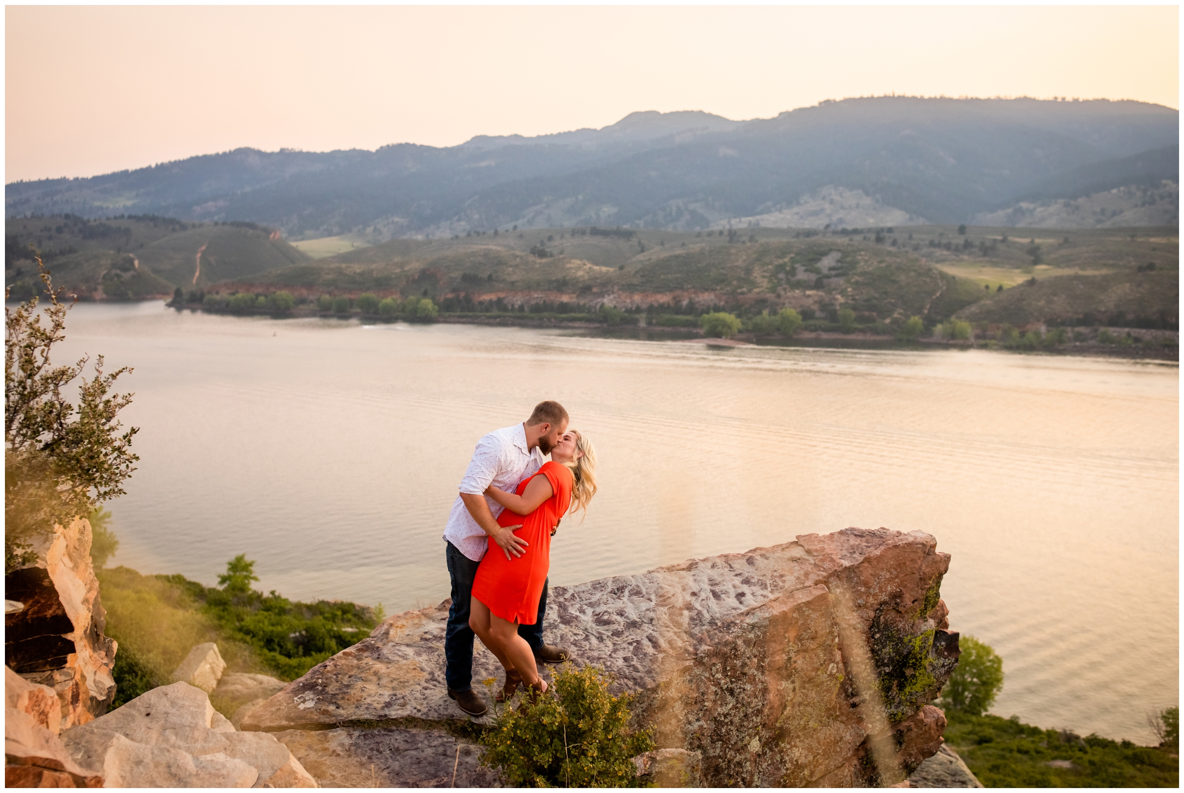 Colorado mountain lake engagement photography by Ft. Collins photographer Plum Pretty Photo