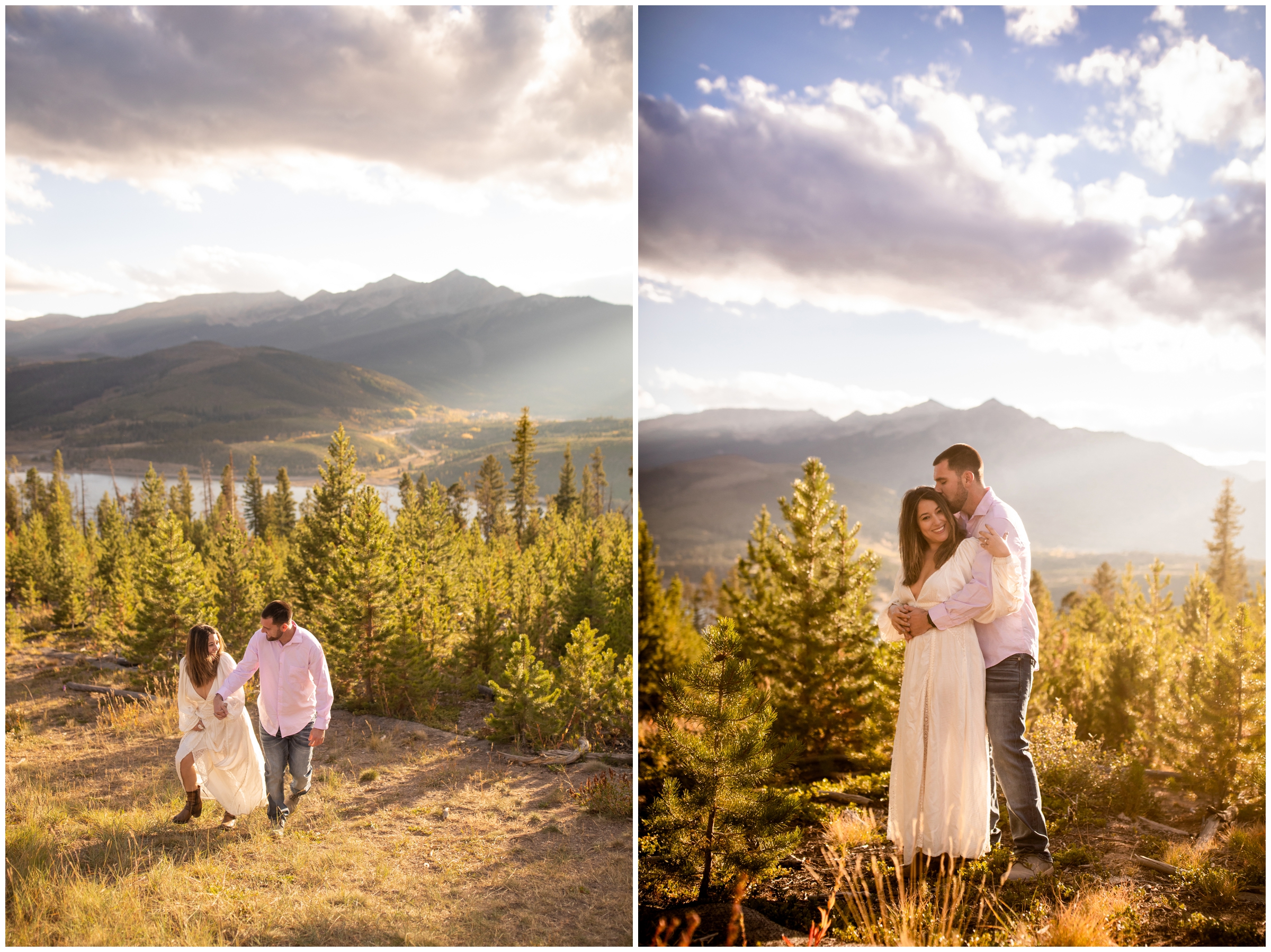 Engagement photos in Breckenridge at Sapphire Point and Windy Point Campground by Colorado couples photographer Plum Pretty Photography 
