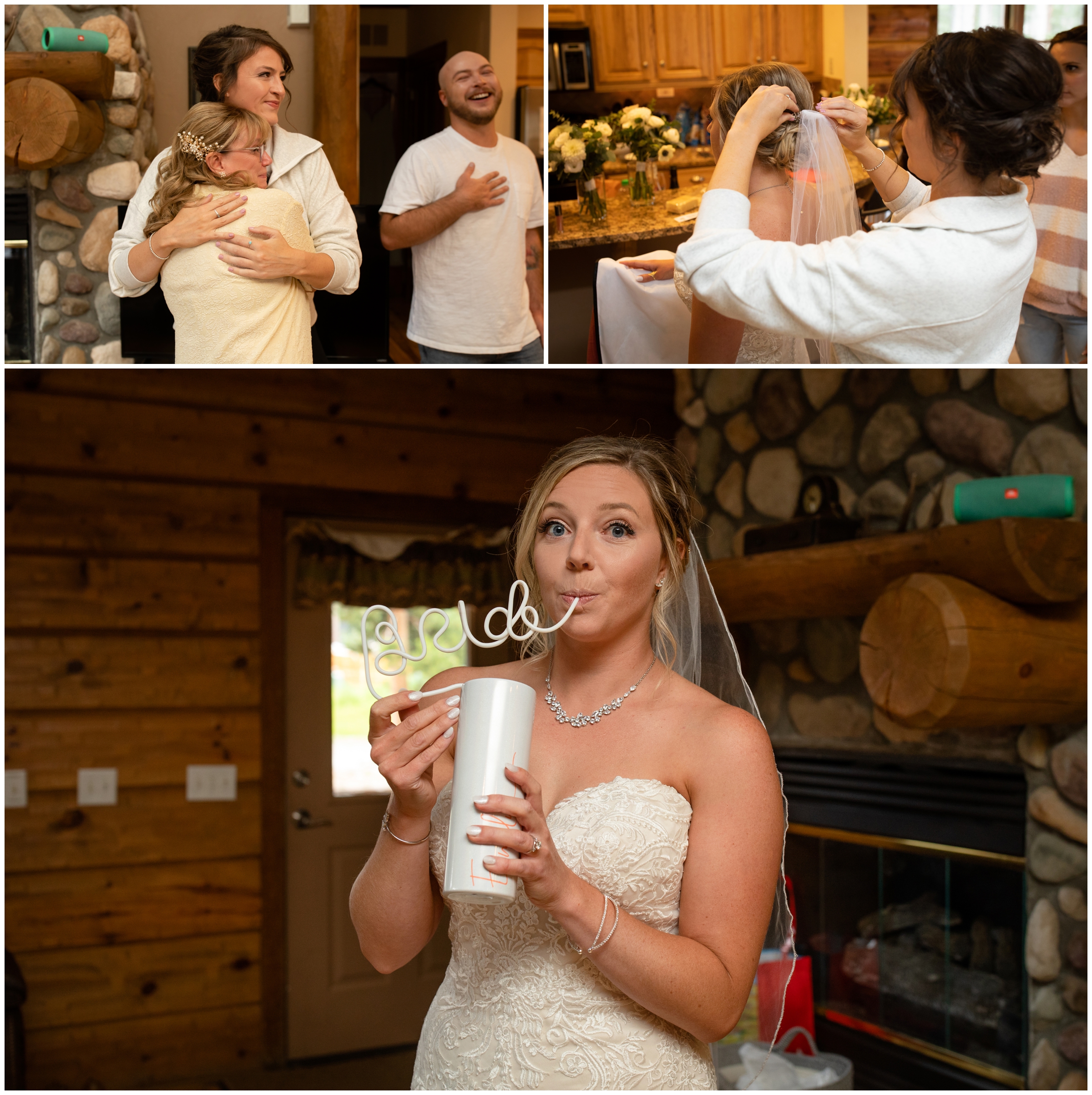 custom bride drinking straw 