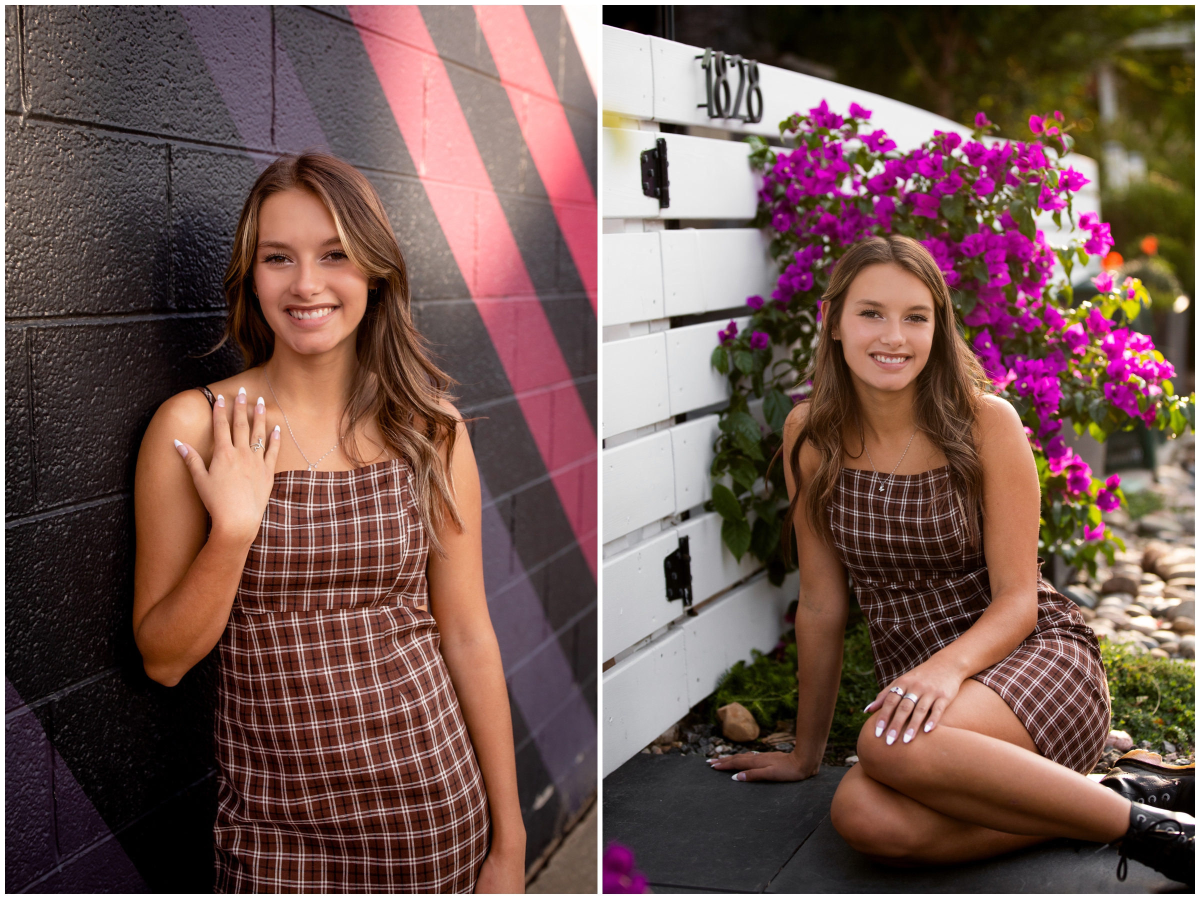 Erie High school Colorado graduation portraits at Pearl Street Mall