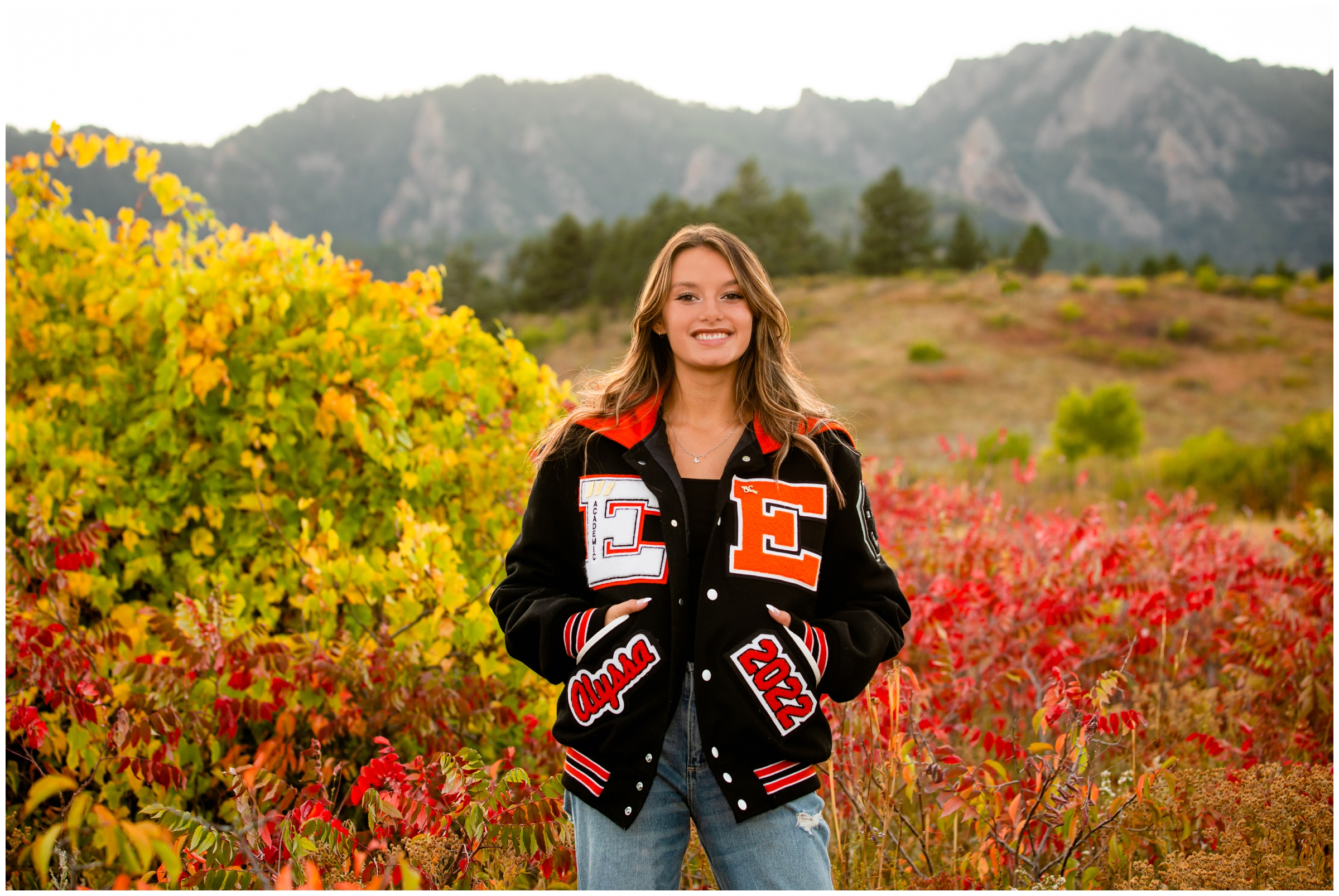 Erie High School Colorado senior photography inspiration at South Mesa Trail