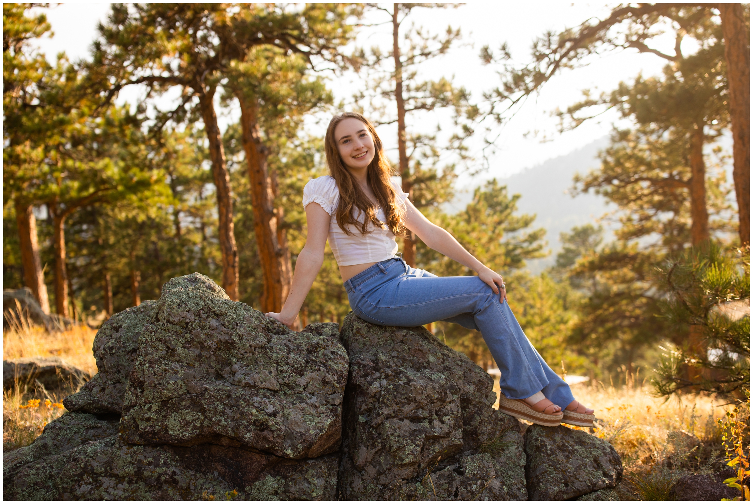 Colorado graduation portraits at Betasso Preserve by Colorado photographer Plum Pretty Photography