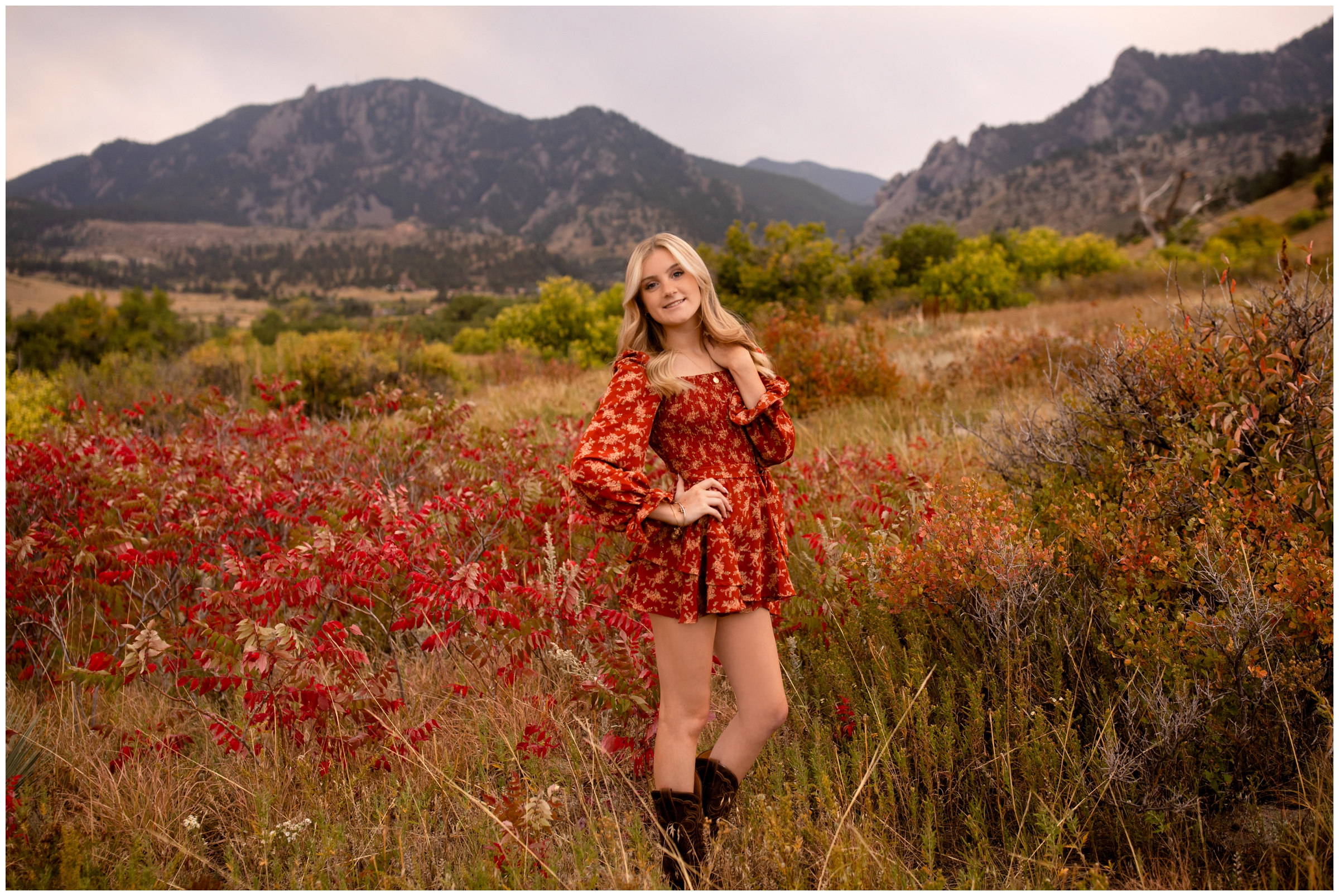 Colorado mountain senior pictures during fall by Boulder photographer Plum Pretty Photo
