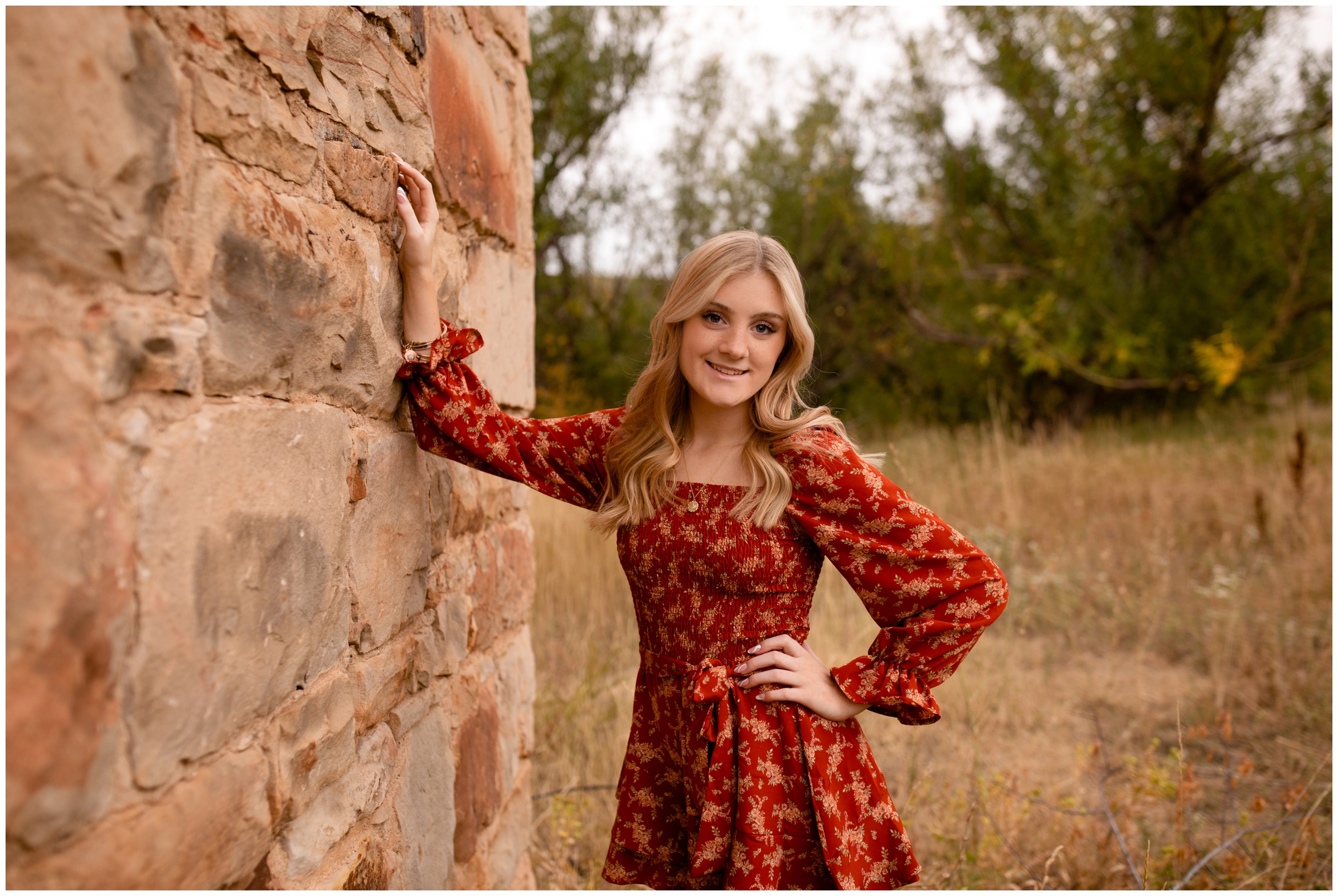 Senior portraits in Boulder at South Mesa Trail by Colorado photographer Plum Pretty Photography