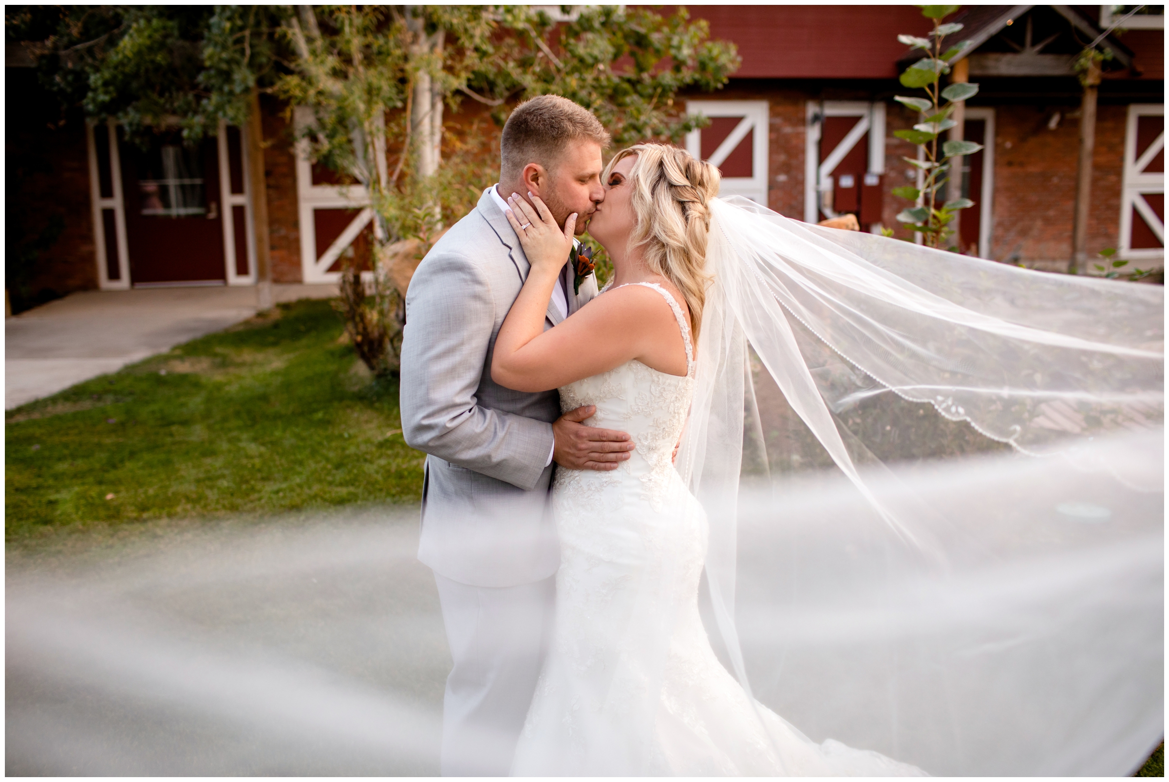 dramatic veil wedding pictures at Brookside Gardens wedding by Berthoud Colorado photographer Plum Pretty Photography