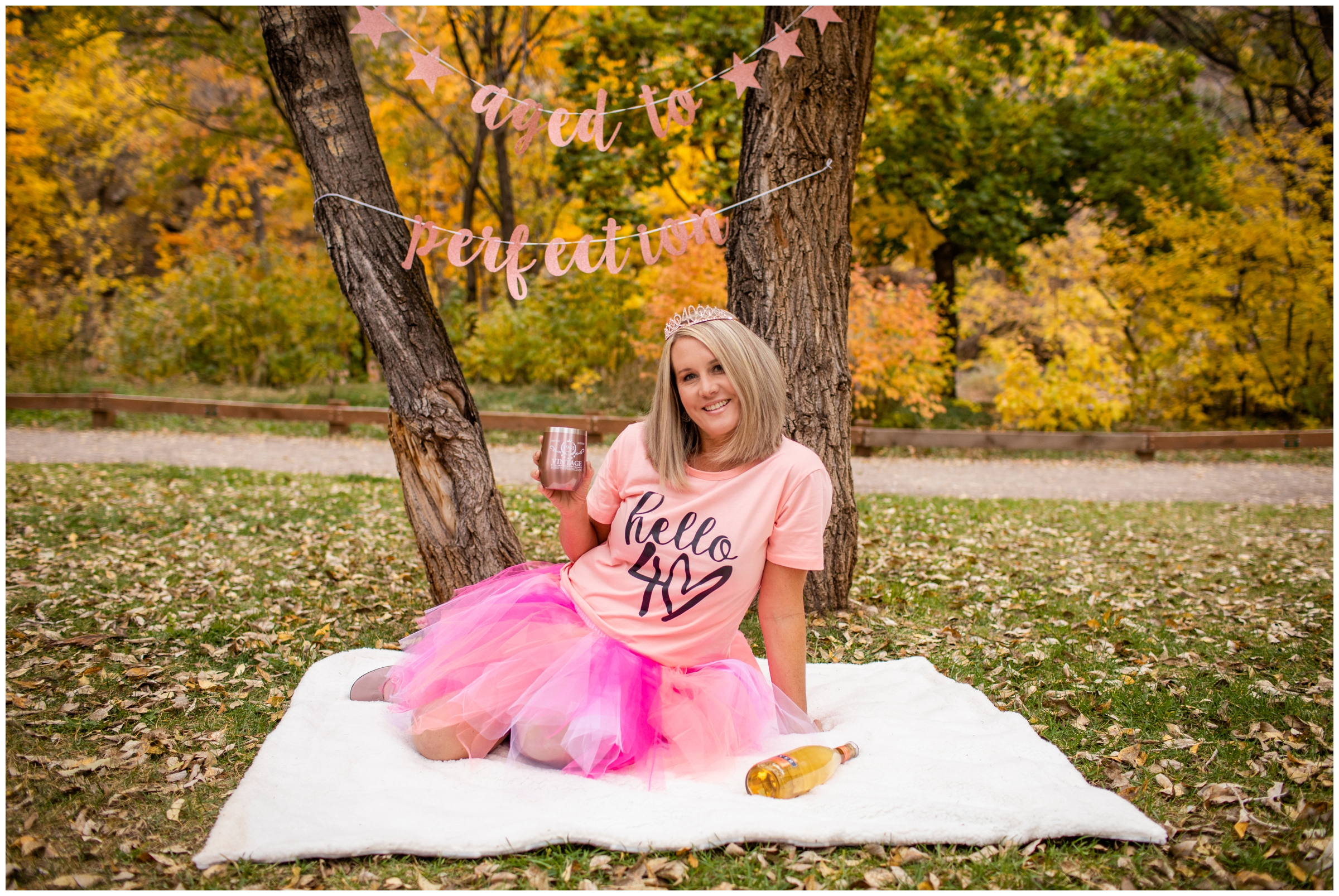 Colorado 40th birthday photoshoot at the Lavern Johnson Park by Lyons CO photographer Plum Pretty Photography
