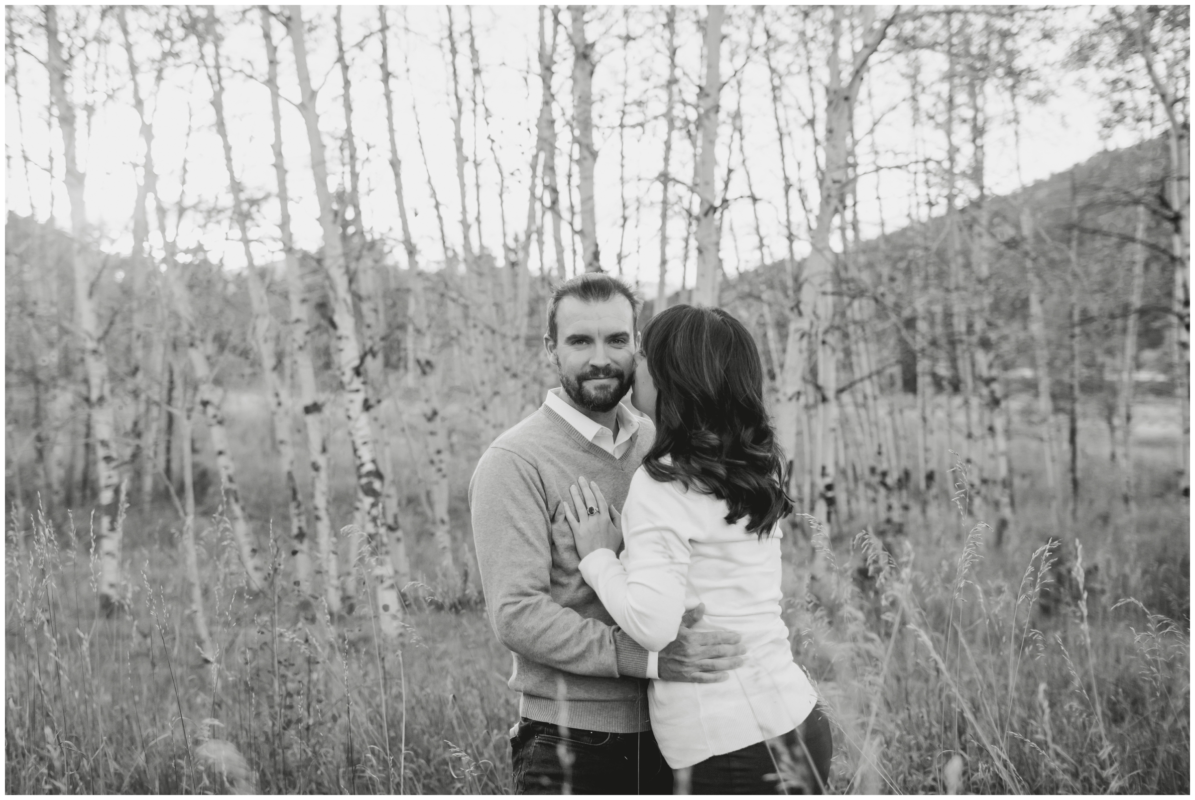 couple's photography session at Meyer Ranch Park in Colorado 