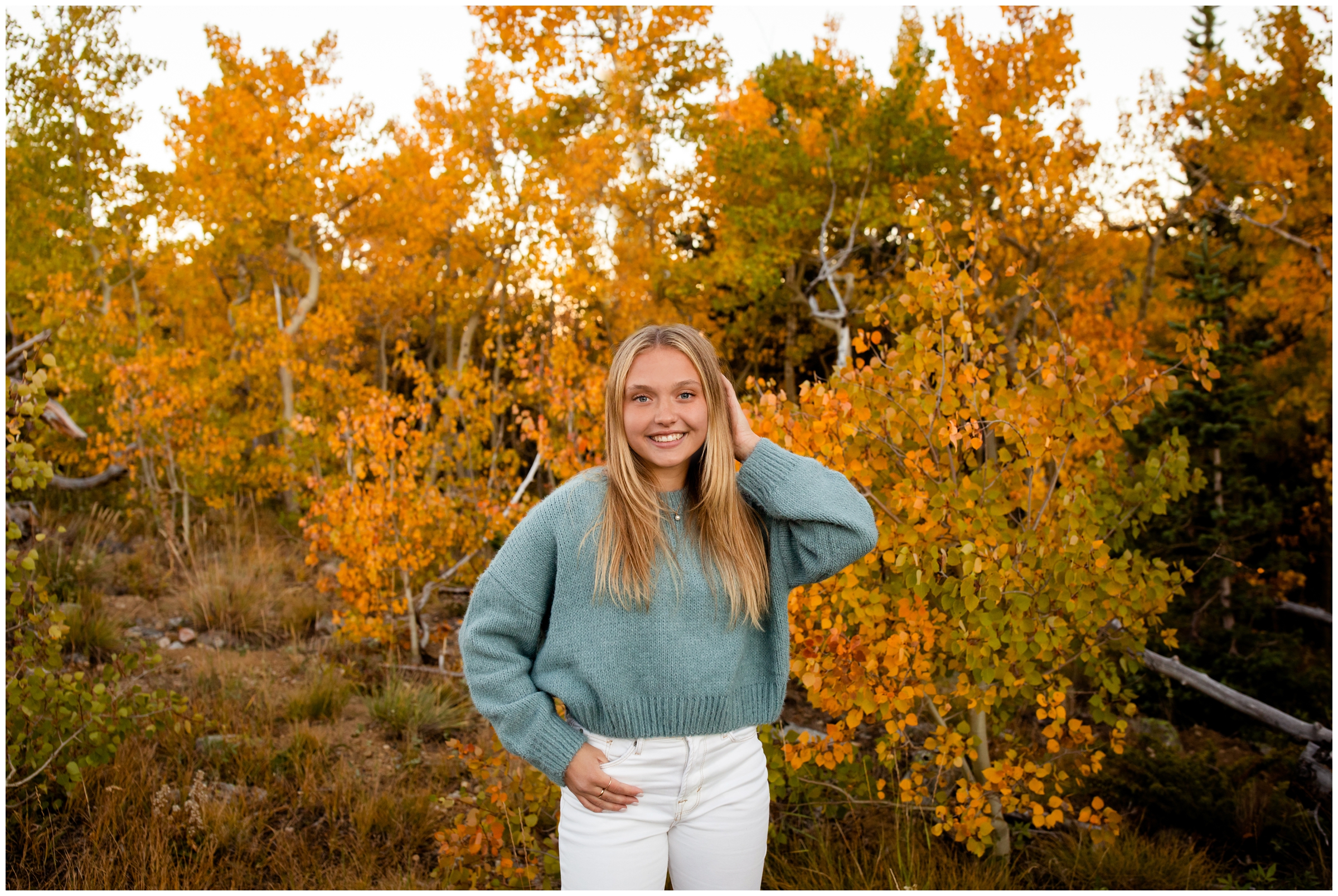 fall senior photography inspiration at Brainard Lake by Colorado mountain photographer Plum Pretty Photography 