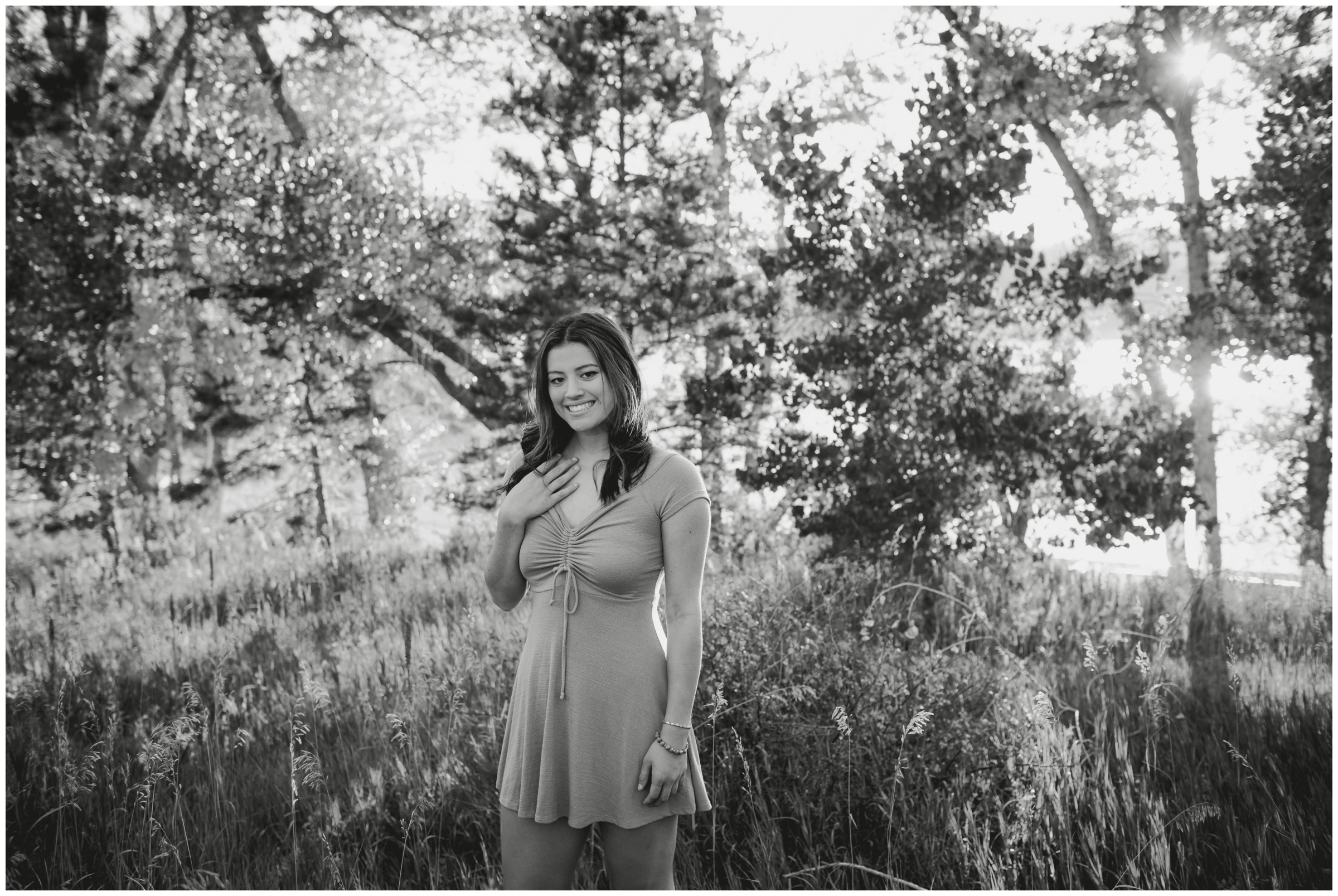 Prospect Ridge high school CO senior portraits at Gross Reservoir