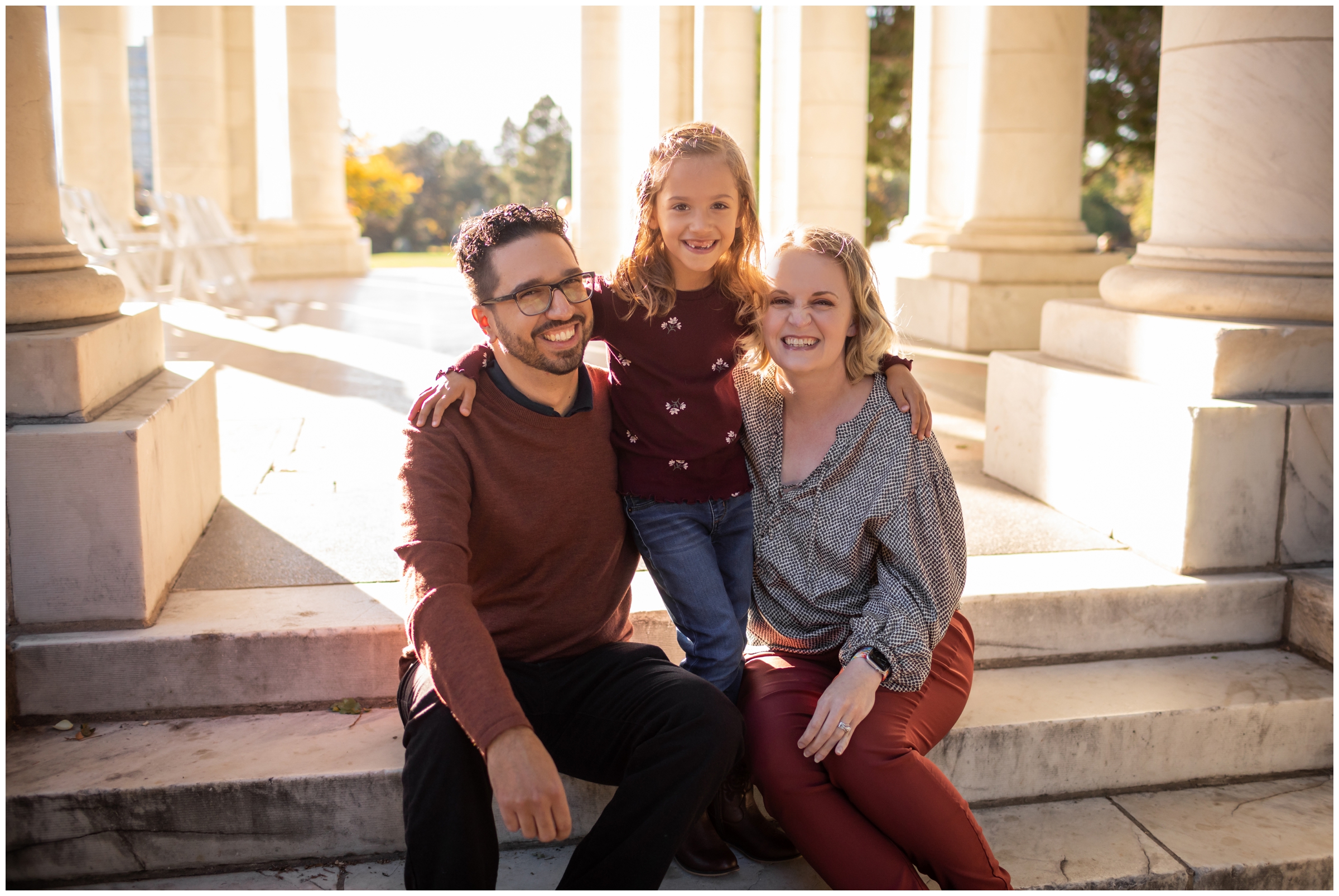 Denver family portraits during fall at Cheesman Park by Colorado photographer Plum Pretty Photography