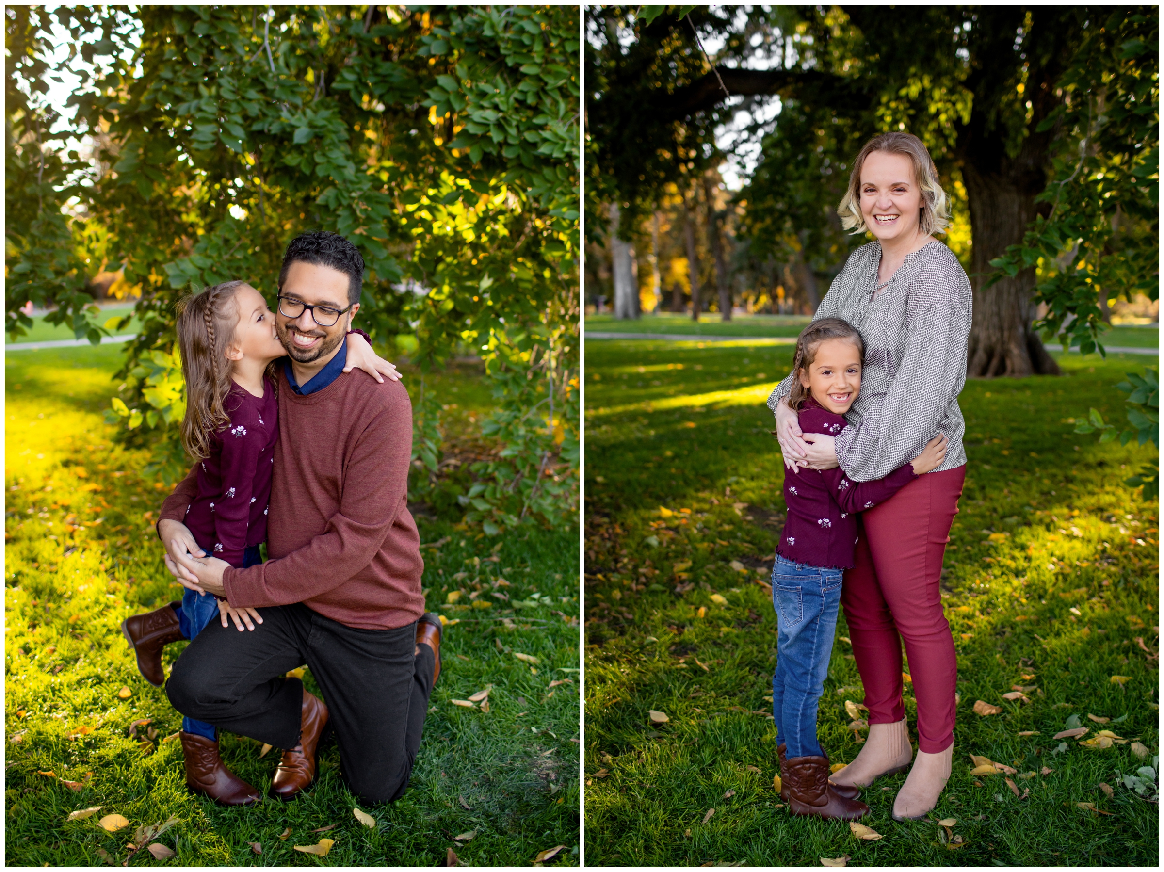Denver family portraits during fall at Cheesman Park by Colorado photographer Plum Pretty Photography