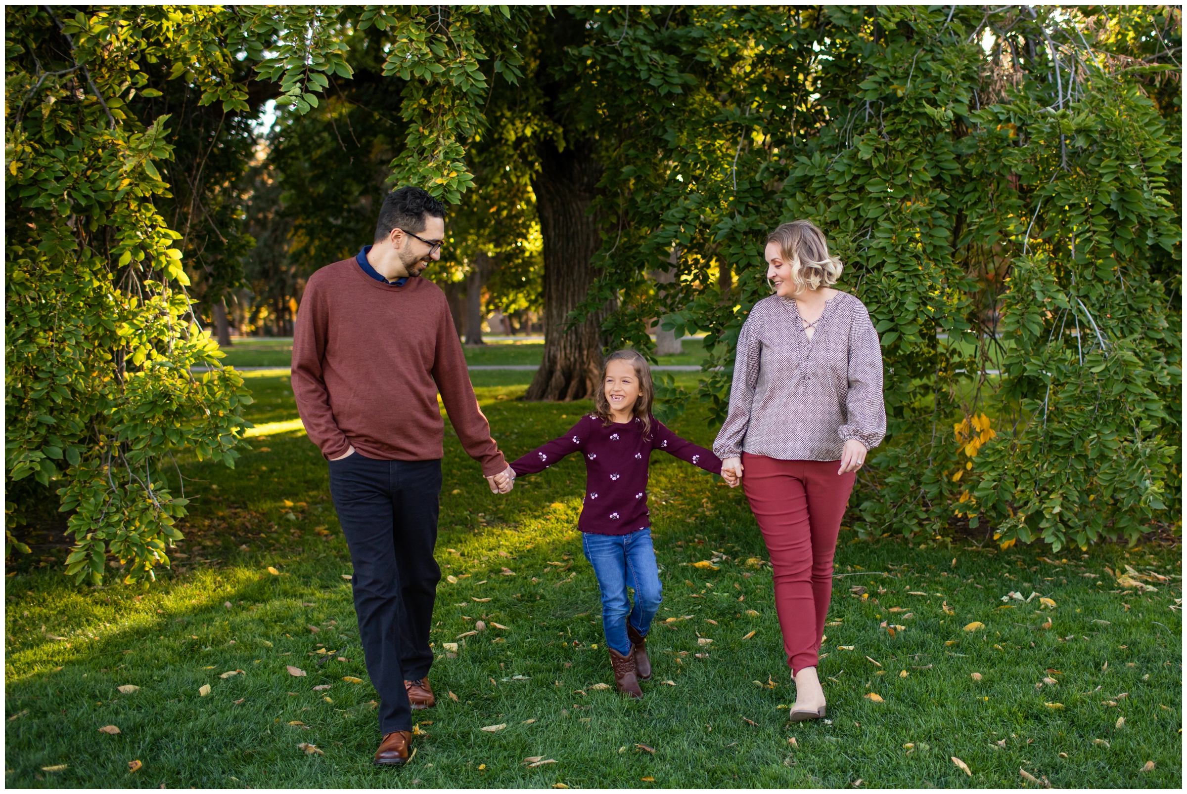 Denver family portraits during fall at Cheesman Park by Colorado photographer Plum Pretty Photography