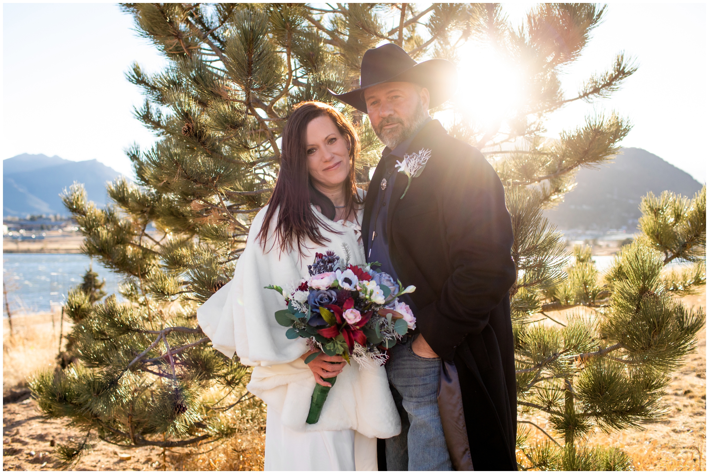 Estes Park Resort wedding photos during winter by Colorado elopement photographer Plum Pretty Photography