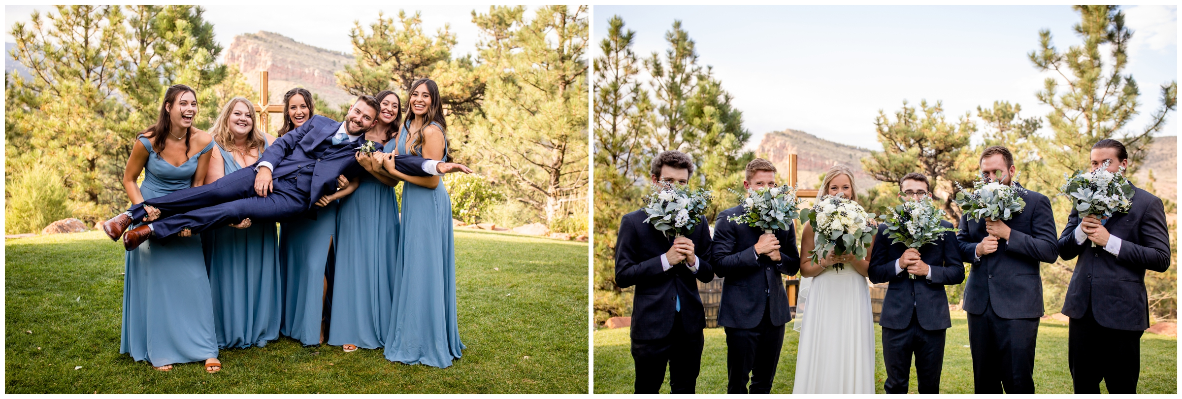 unique bridal party portraits by Colorado photographer Plum Pretty Photography