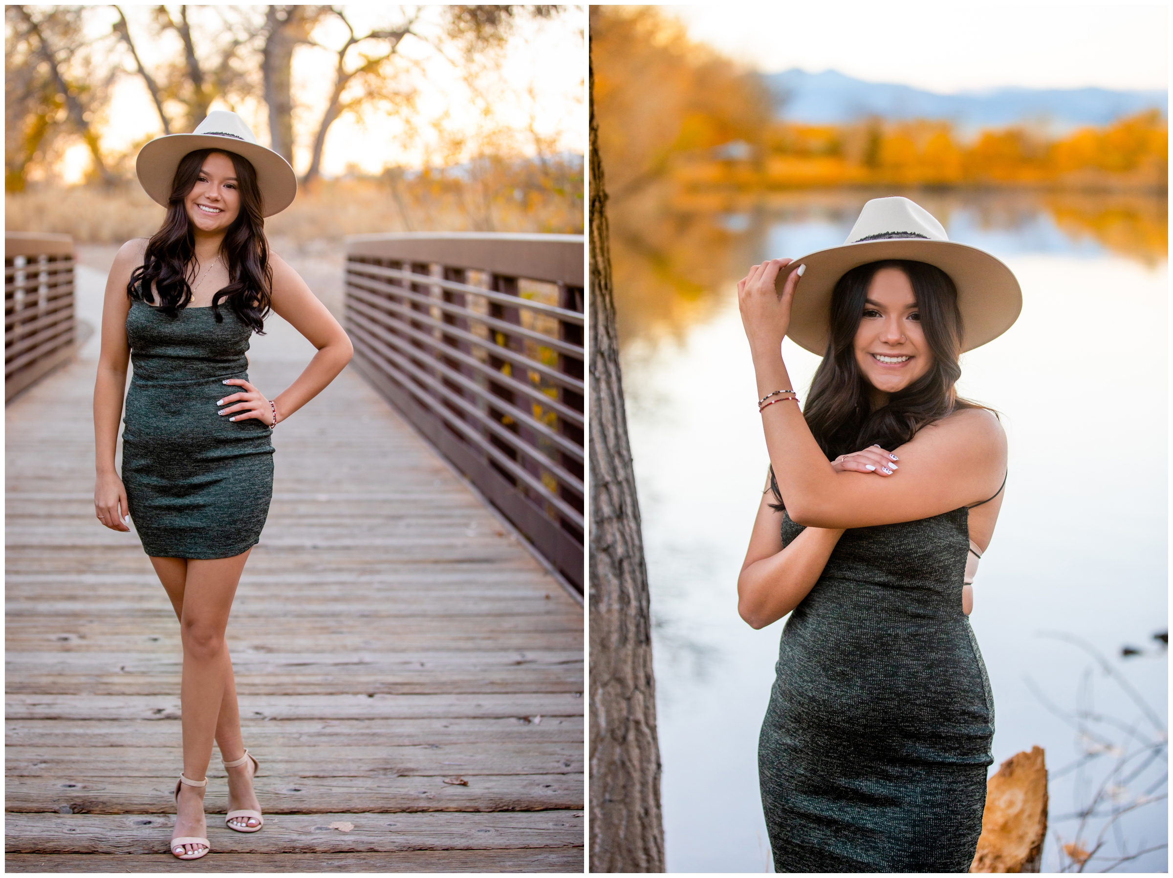 fall senior photography inspiration at Golden Ponds in Colorado 