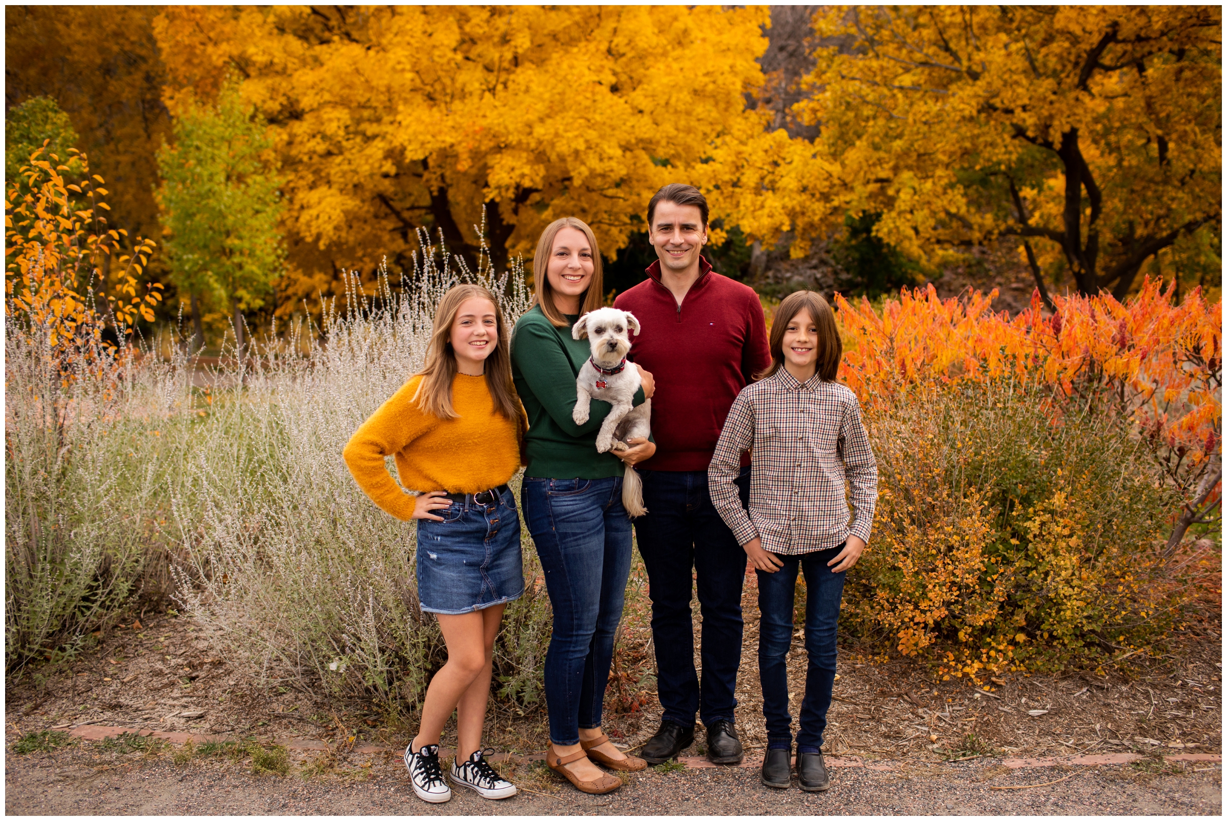 Lyons Colorado family pictures during fall at the Lavern Johnson Park by CO portrait photographer Plum Pretty Photography
