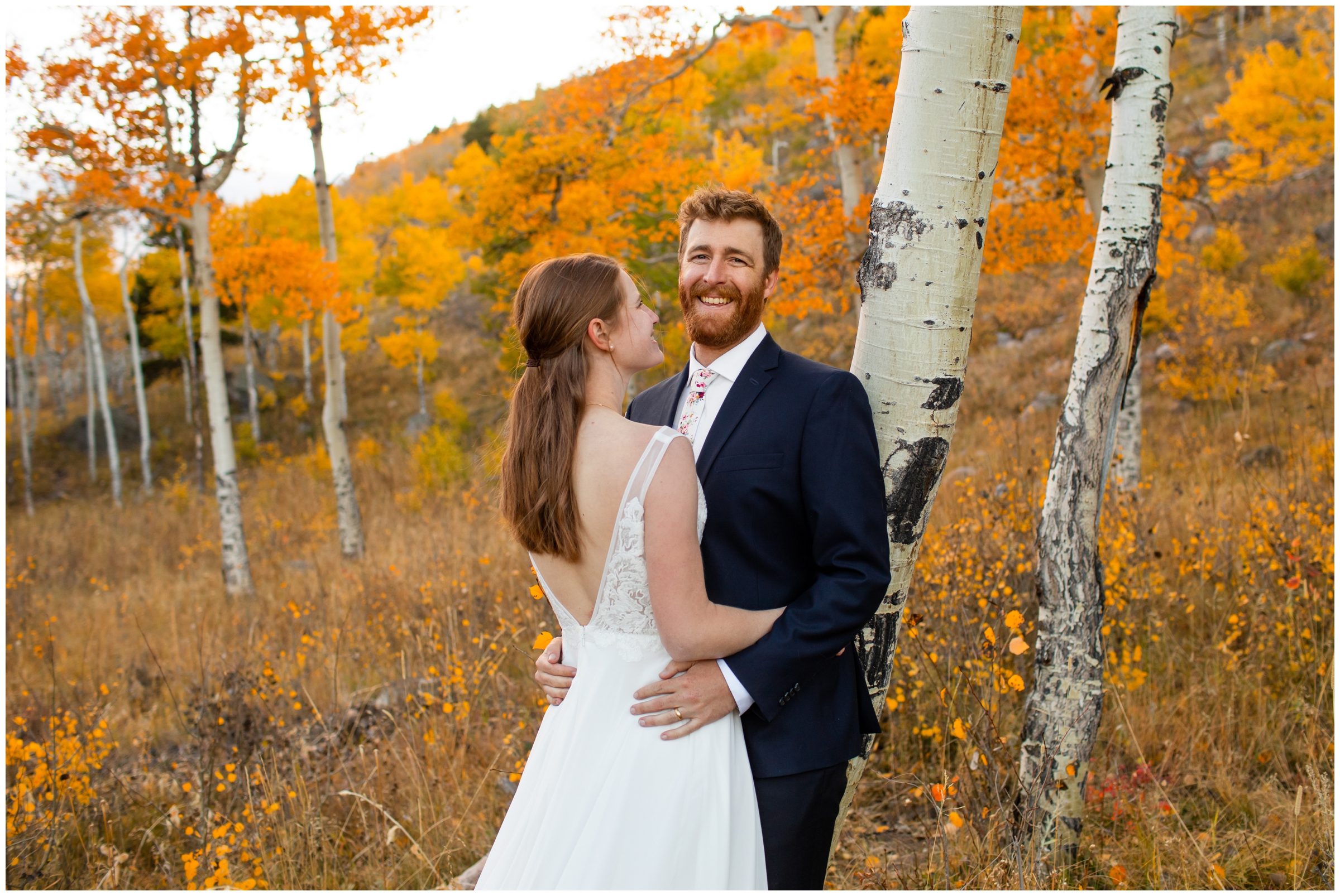 fall elopement wedding inspiration in the colorado mountains 