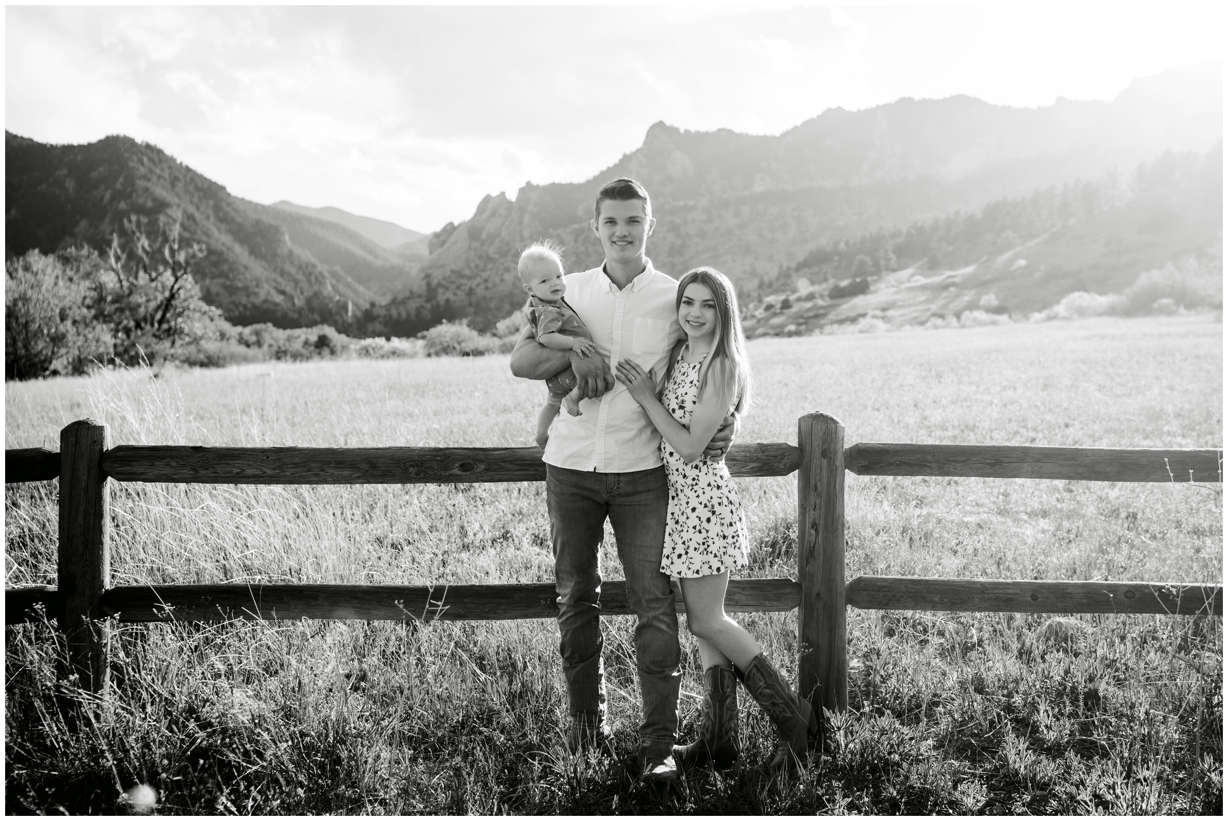 Boulder family pictures at South Mesa Trail during spring by Colorado portrait photographer Plum Pretty Photography