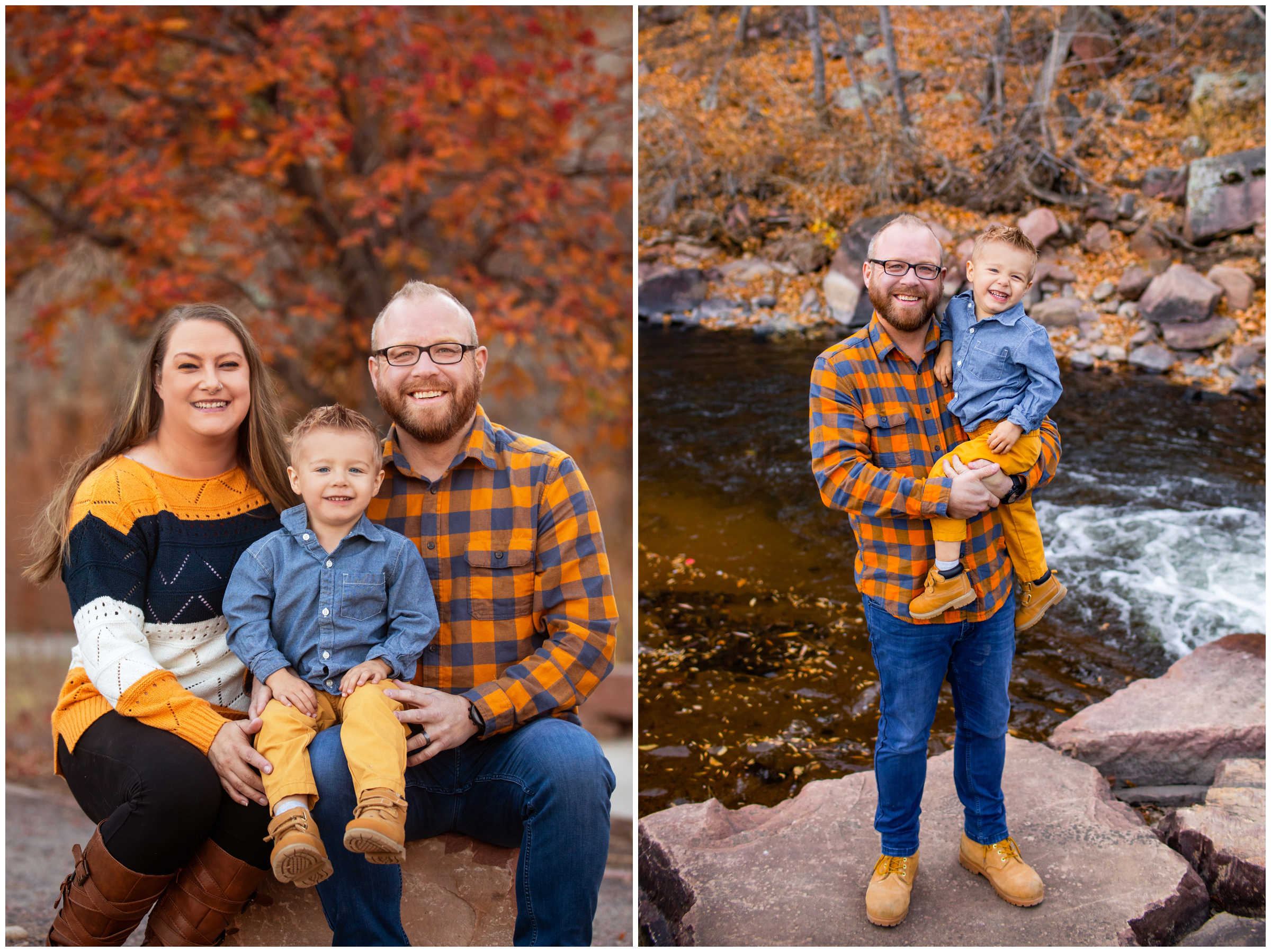 Colorado fall family mini session at the Lavern Johnson Park by Lyons portrait photographer Plum Pretty Photography