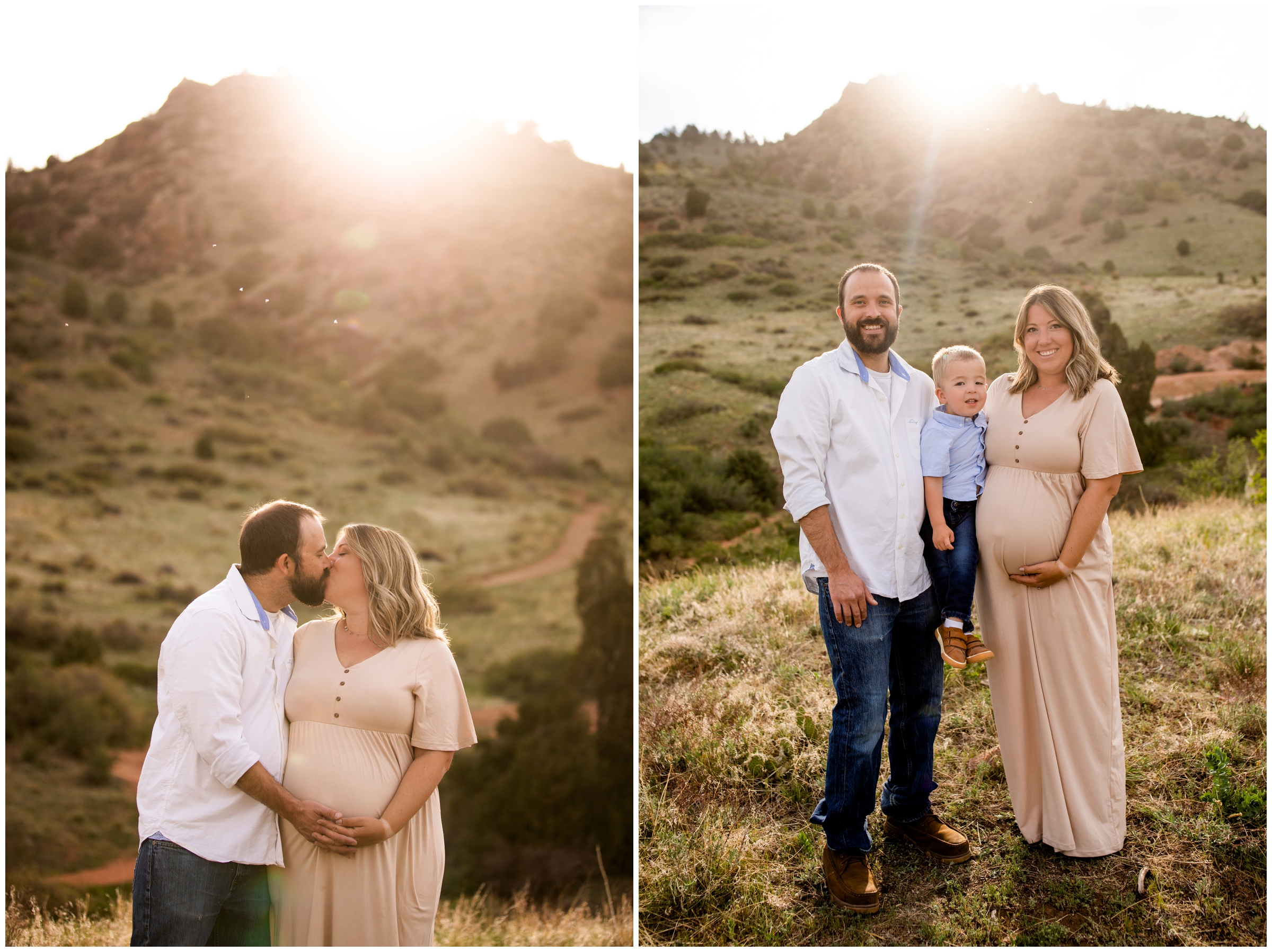 Colorado family maternity photos at Mount Falcon East by Denver portrait photographer Plum Pretty Photography