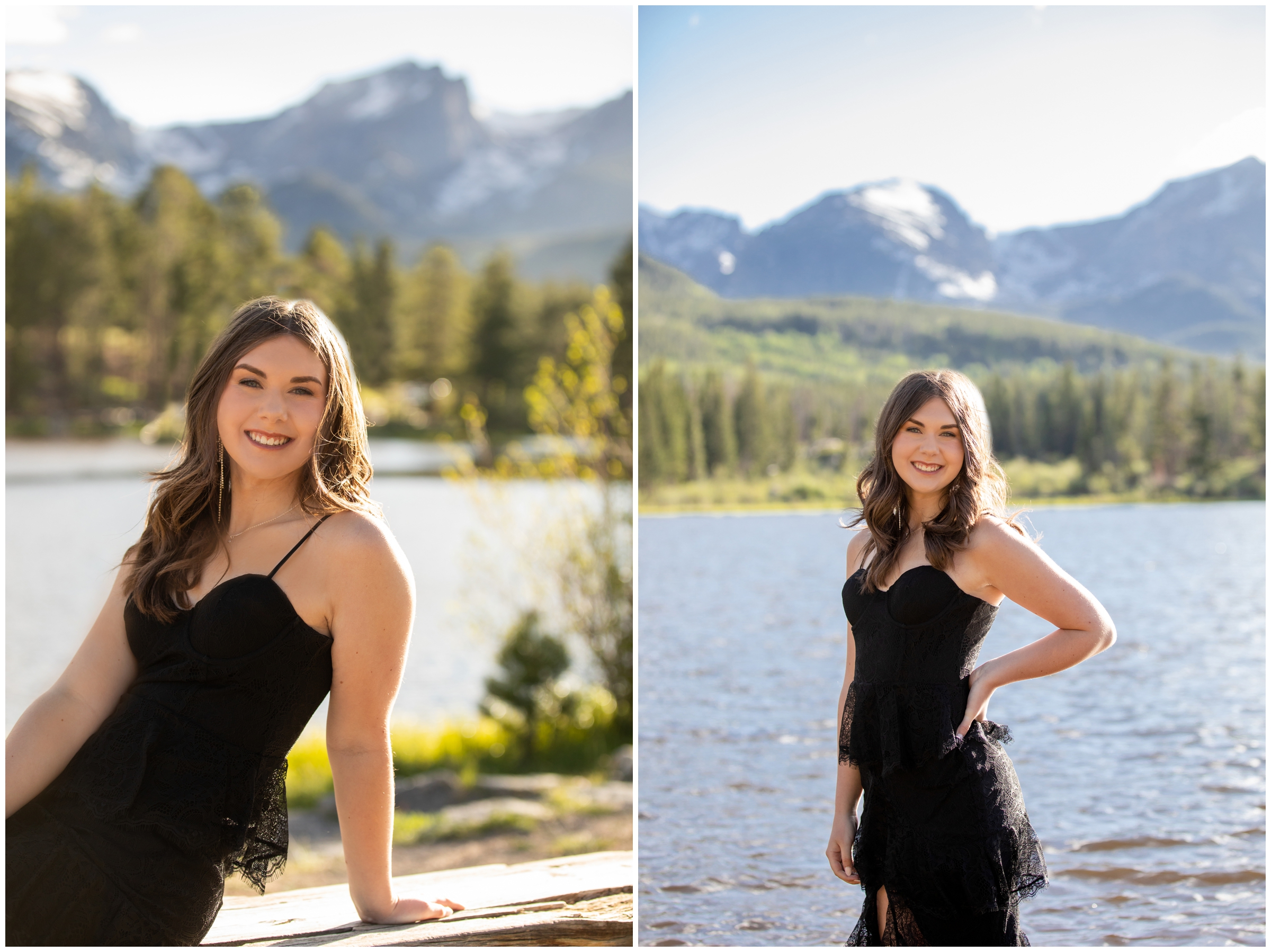 high school graduation portraits in the Colorado mountains at sprague Lake